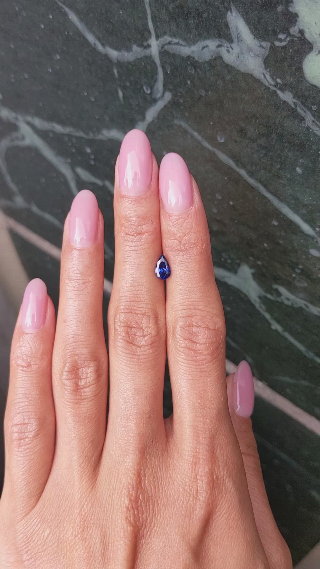 0.92 Ct. Blue Sapphire from Ceylon (Sri Lanka) Size Video