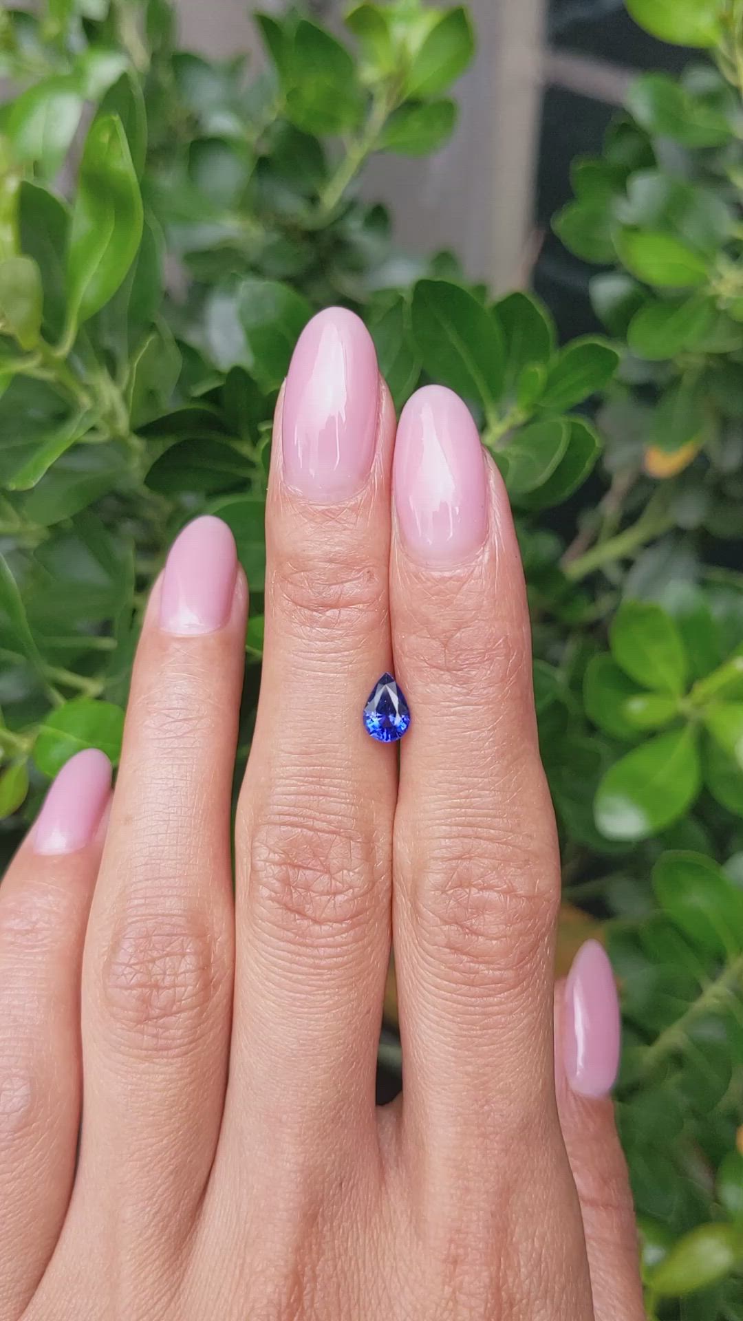 0.93 Ct. Blue Sapphire from Ceylon (Sri Lanka) Size Video