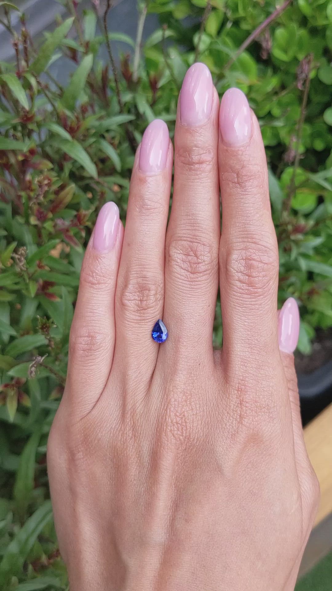 0.93 Ct. Blue Sapphire from Ceylon (Sri Lanka) Size Video