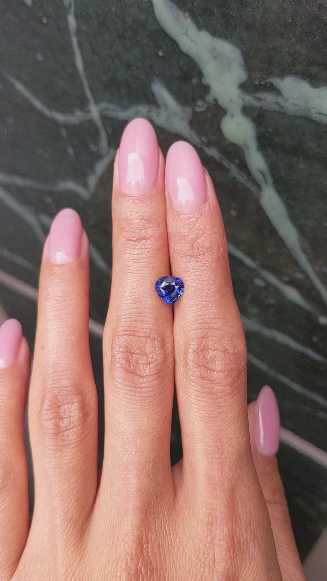 1.34 Ct. Blue Sapphire from Ceylon (Sri Lanka) Size Video