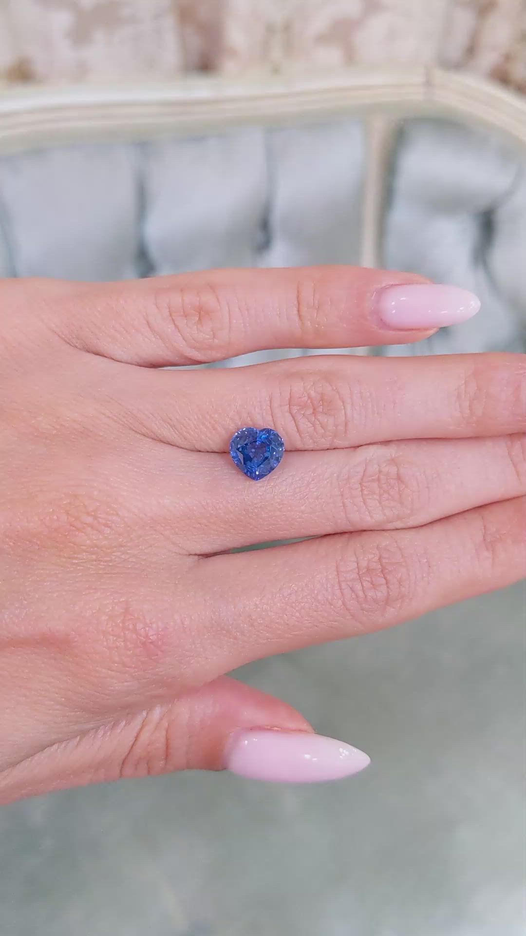 2.58 Ct. Blue Sapphire from Ceylon (Sri Lanka) Size Video