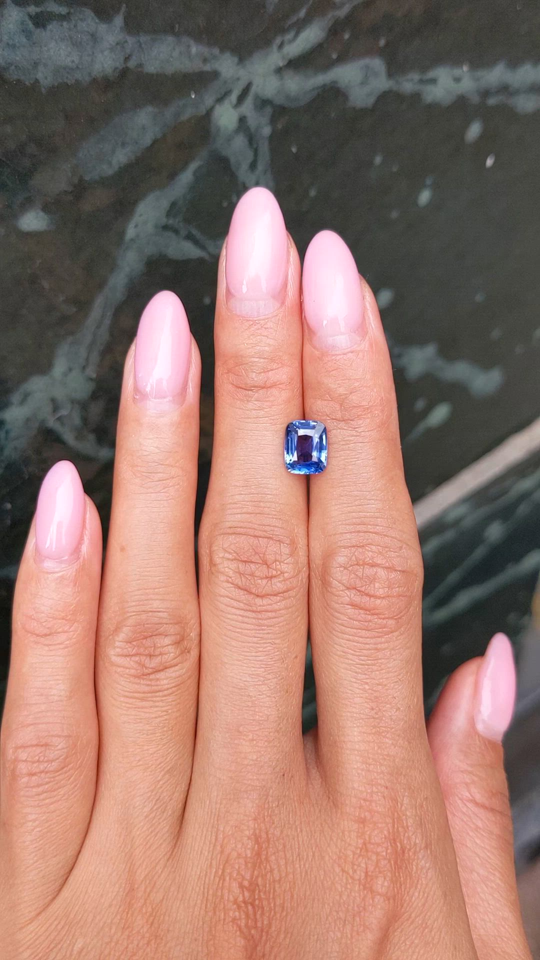 2.08 Ct. Blue Sapphire from Ceylon (Sri Lanka) Size Video