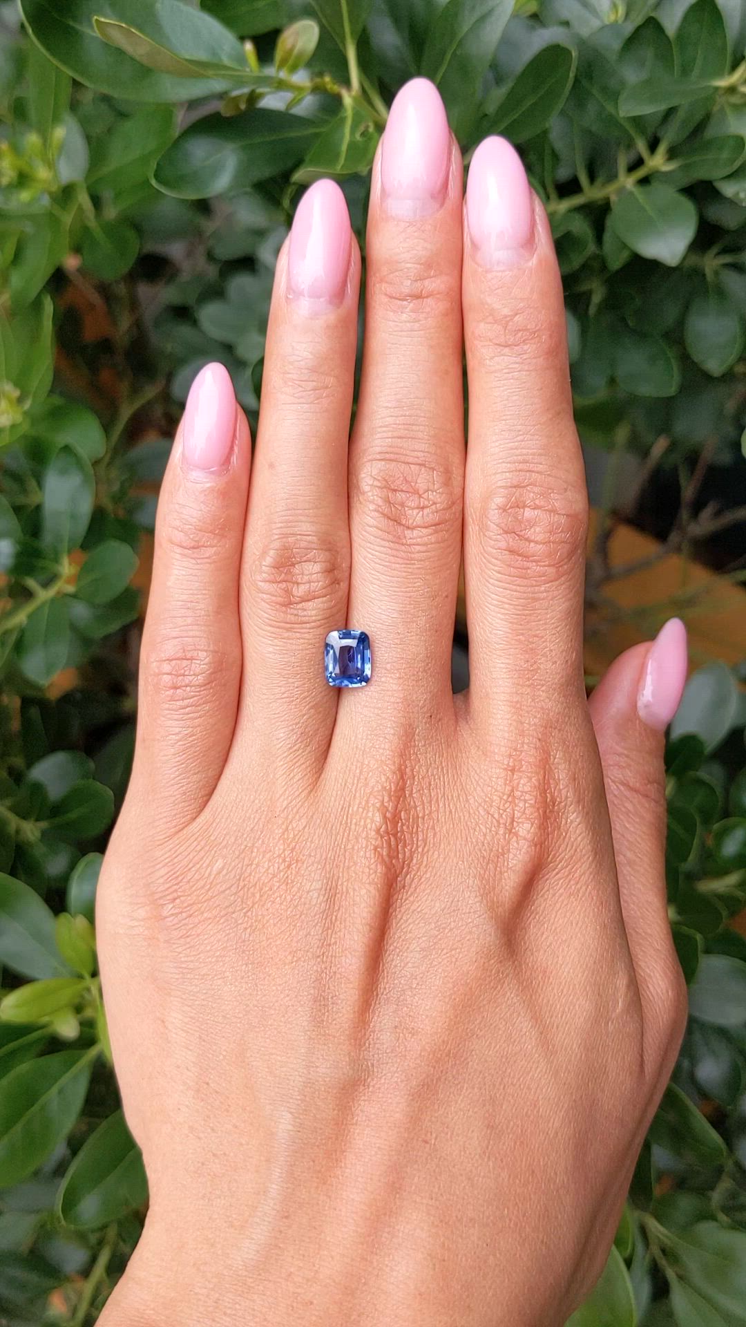2.08 Ct. Blue Sapphire from Ceylon (Sri Lanka) Size Video