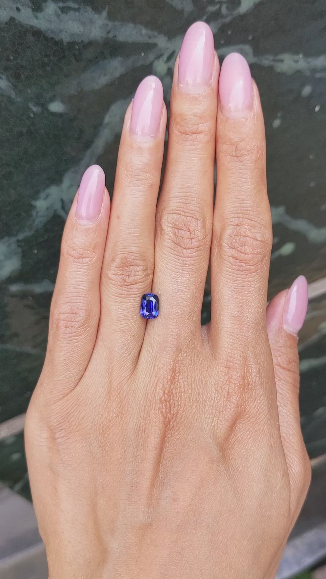 1.57 Ct. Blue Sapphire from Ceylon (Sri Lanka) Size Video