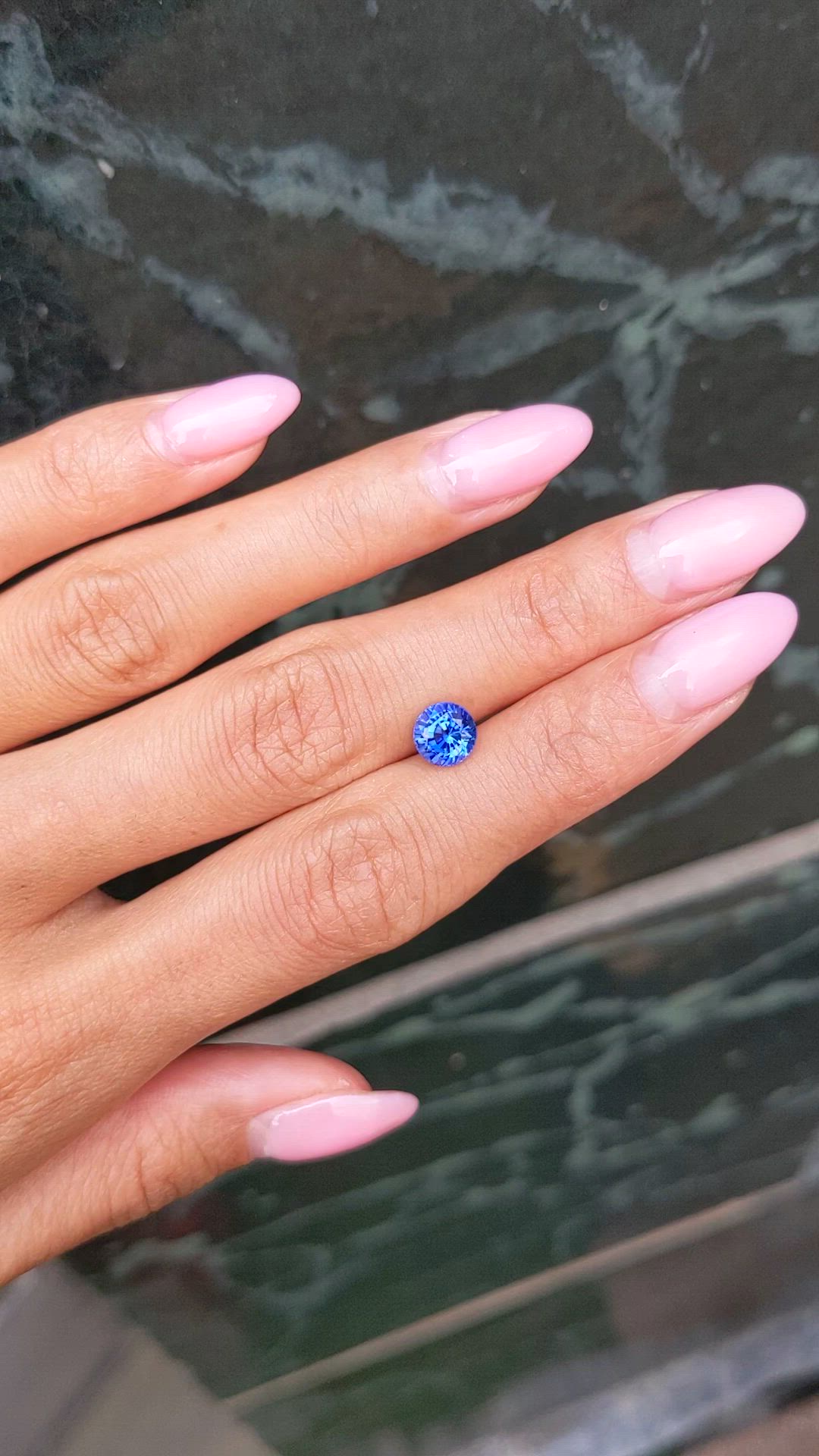 1.66 Ct. Blue Sapphire from Ceylon (Sri Lanka) Size Video
