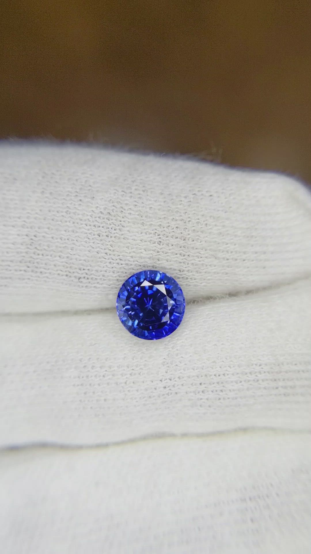 1.66 Ct. Blue Sapphire from Ceylon (Sri Lanka) Size Video