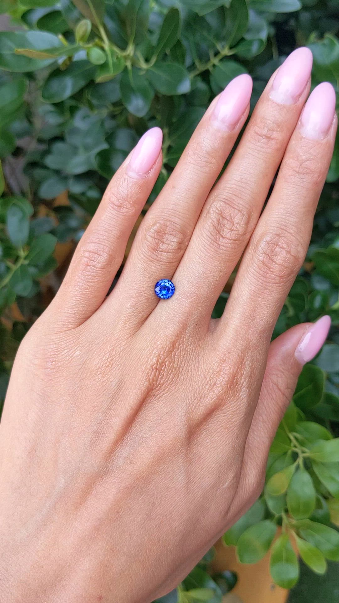 1.19 Ct. Blue Sapphire from Ceylon (Sri Lanka) Size Video