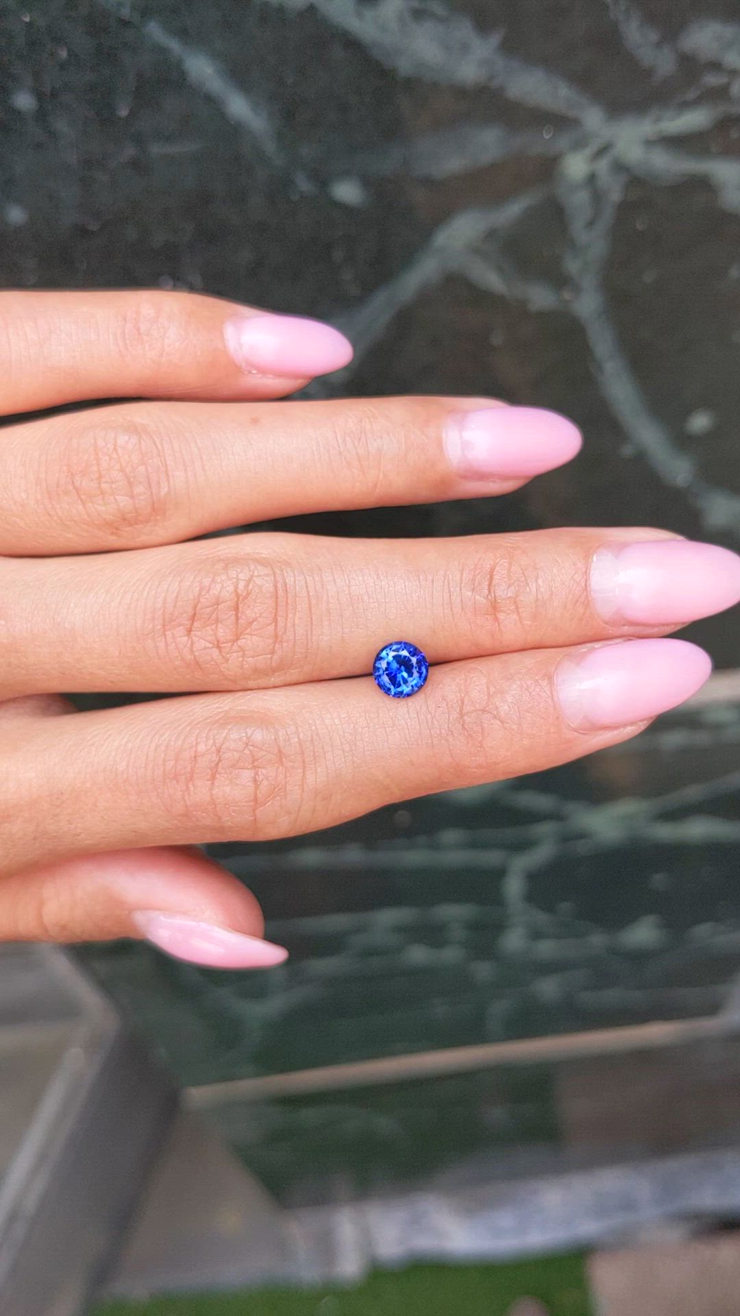 1.19 Ct. Blue Sapphire from Ceylon (Sri Lanka) Size Video