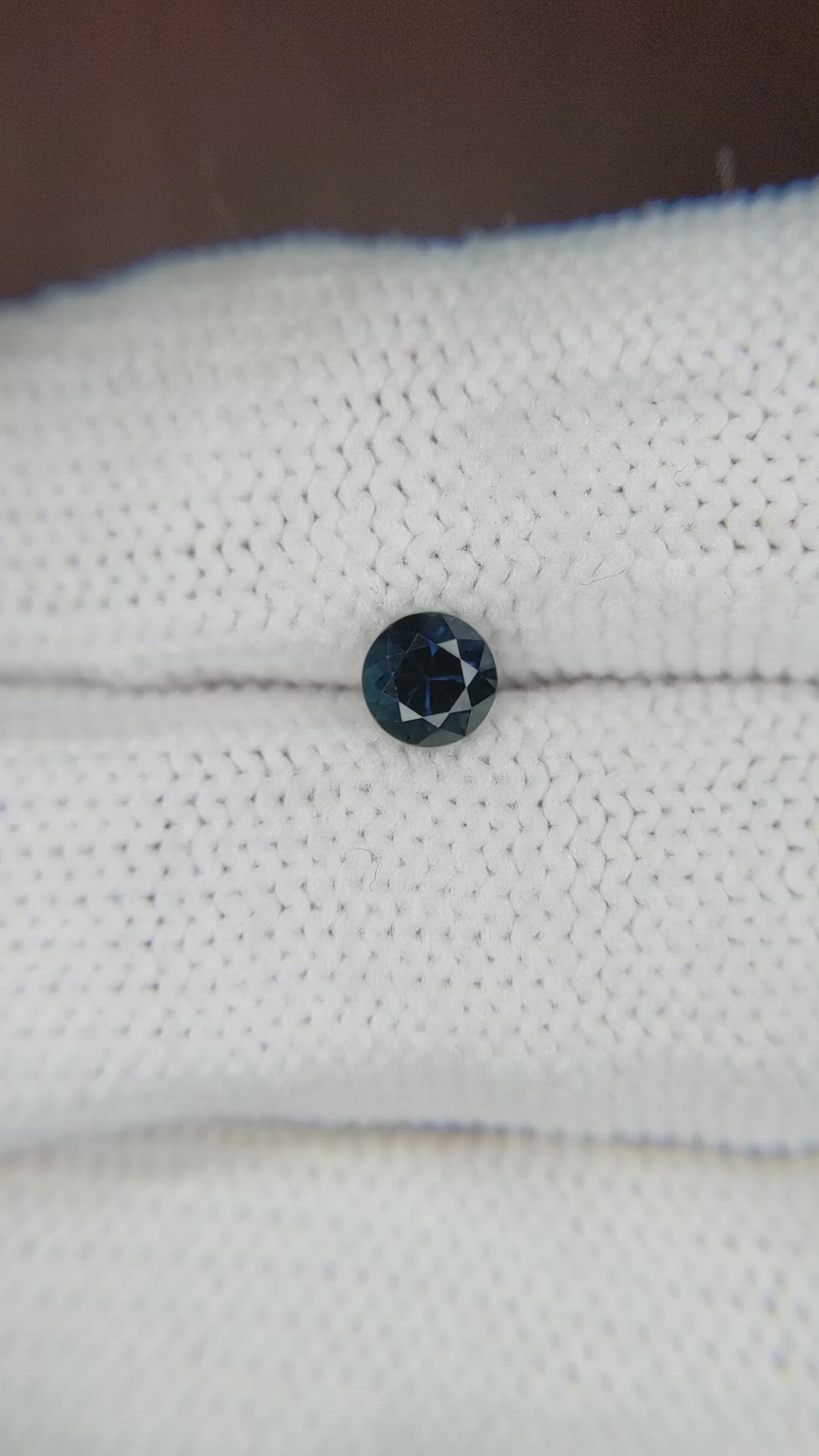 0.59 Ct. Greenish Blue Sapphire from Thailand Size Video