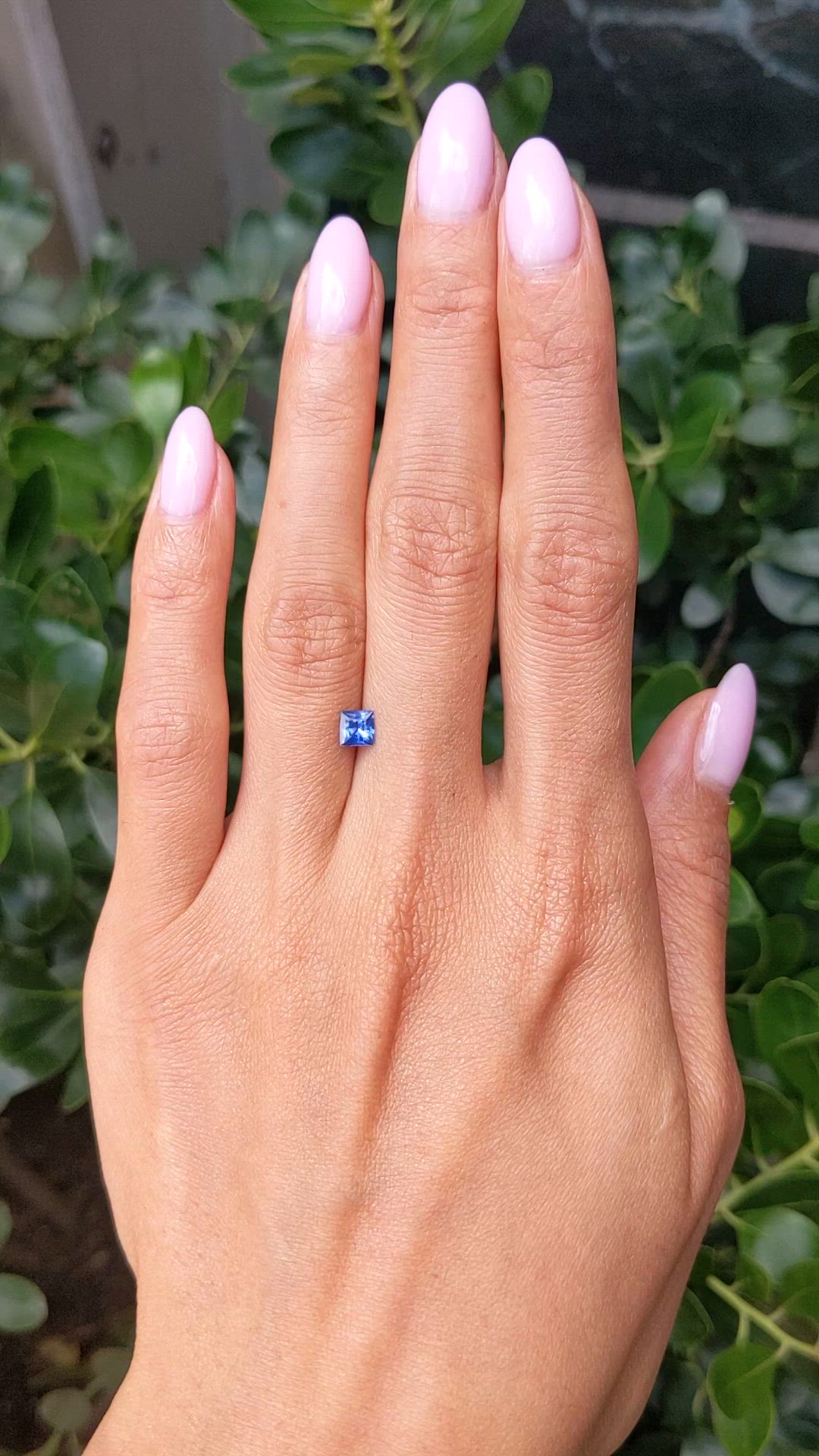 0.54 Ct. Blue Sapphire from Ceylon (Sri Lanka) Size Video