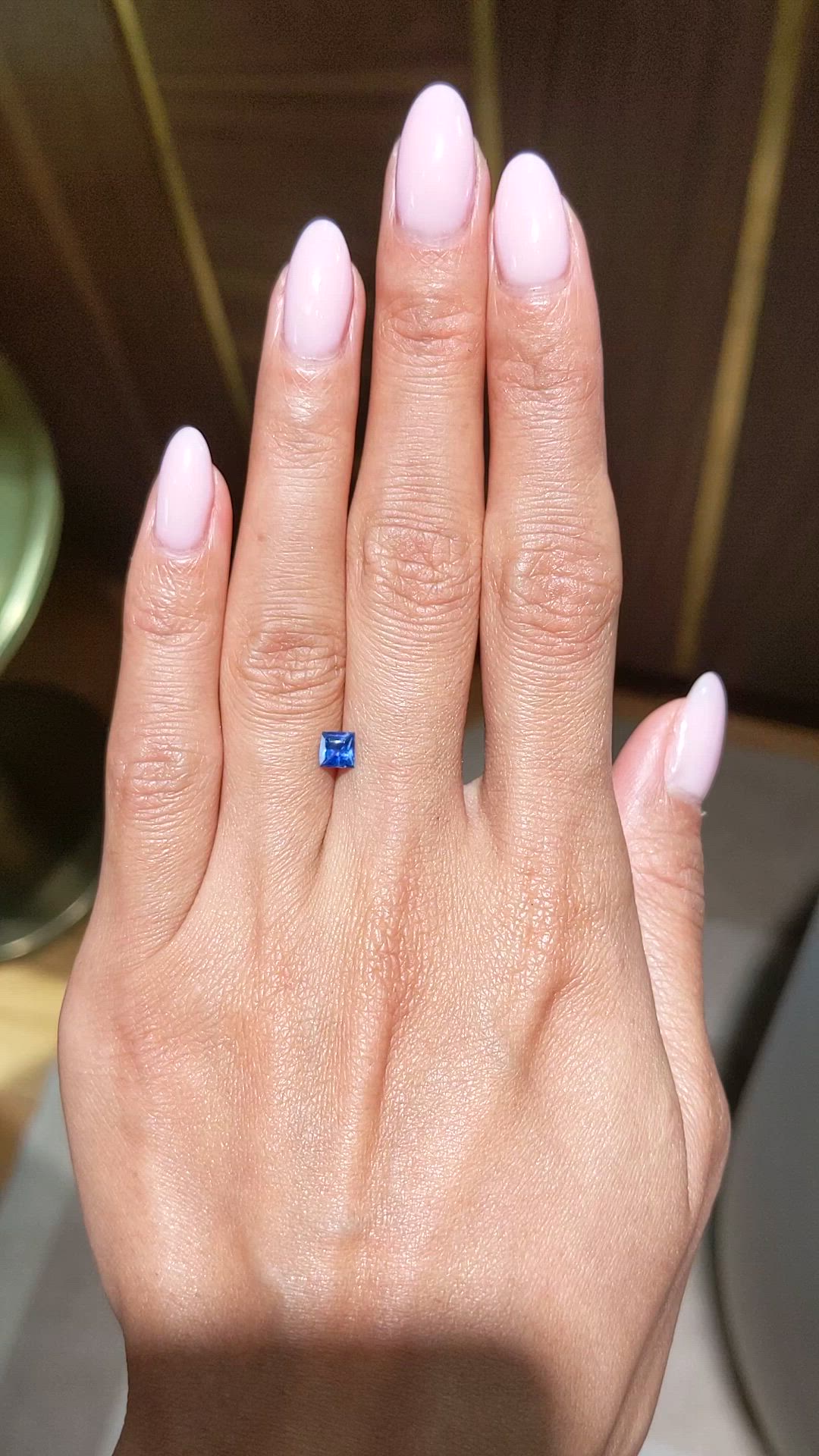 0.54 Ct. Blue Sapphire from Ceylon (Sri Lanka) Size Video