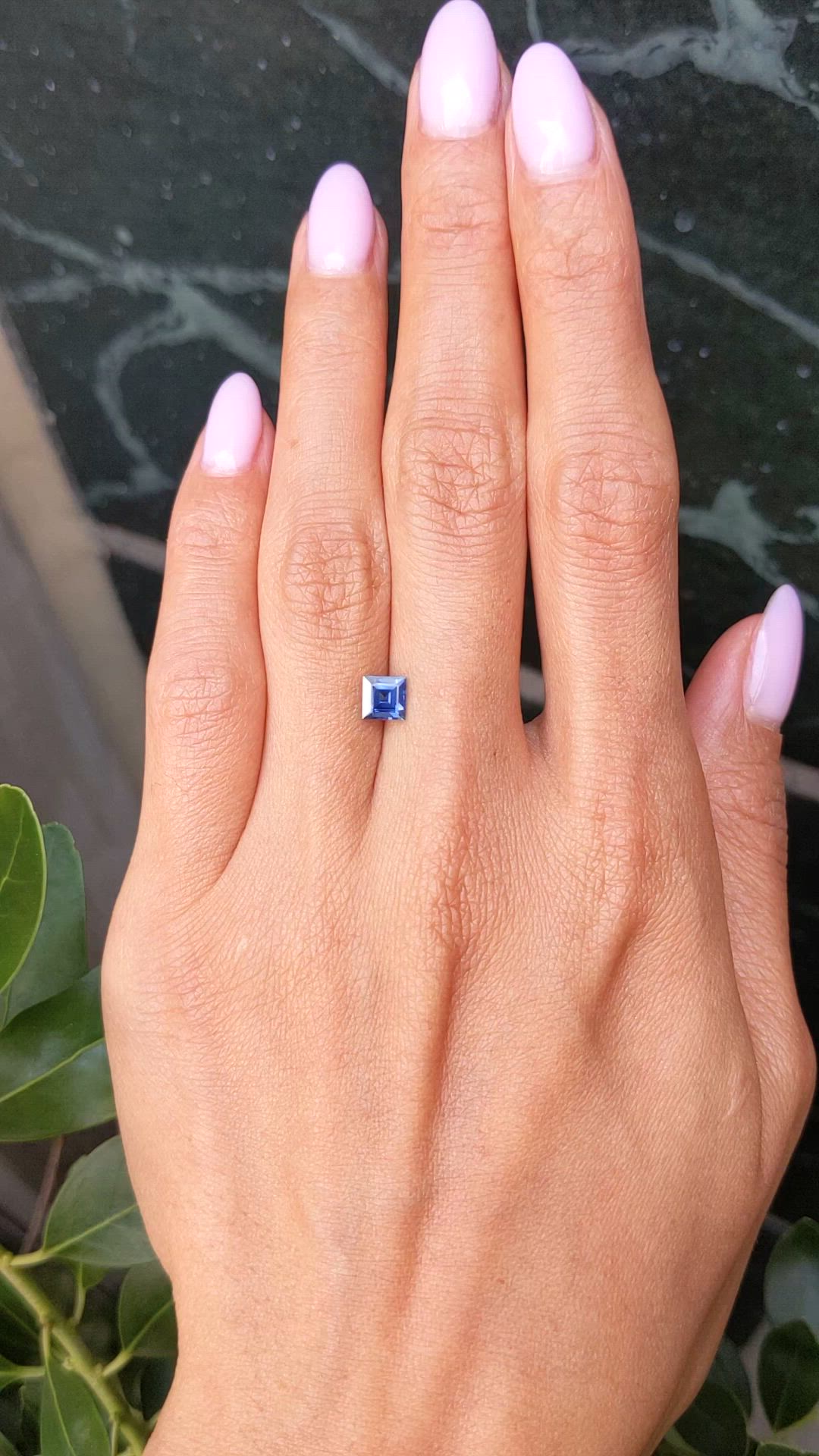 0.82 Ct. Blue Sapphire from Thailand Size Video