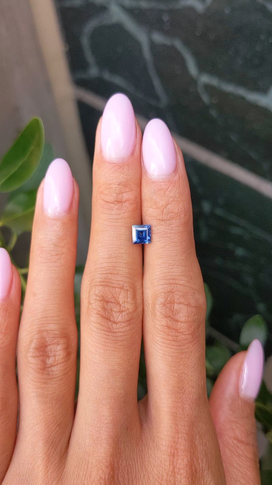 0.82 Ct. Blue Sapphire from Thailand Size Video