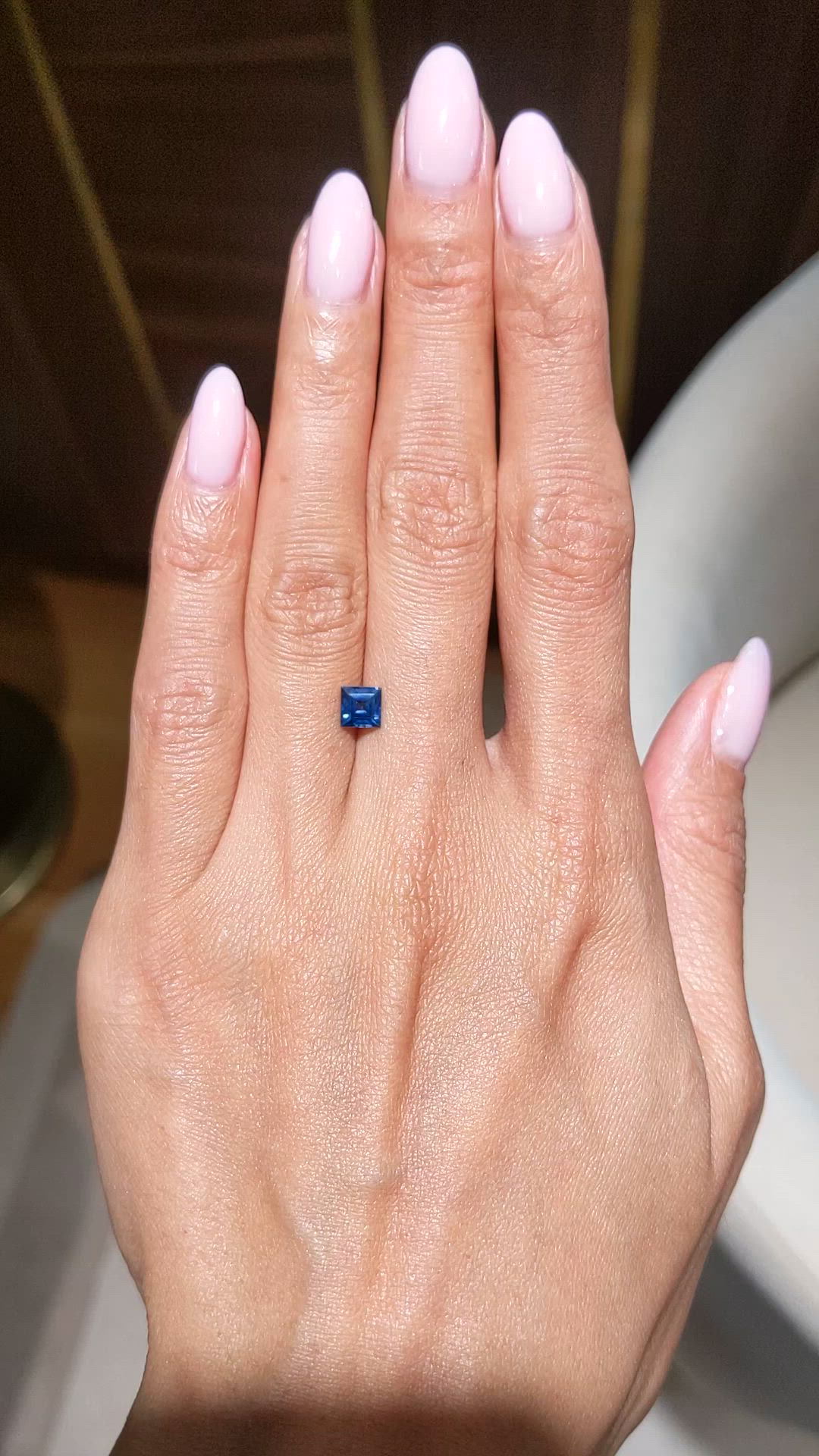 0.82 Ct. Blue Sapphire from Thailand Size Video