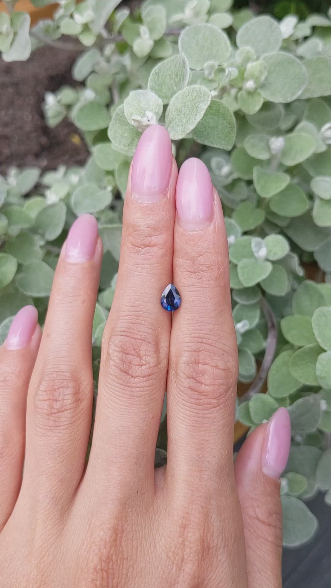 0.99 Ct. Blue Sapphire from Thailand Size Video