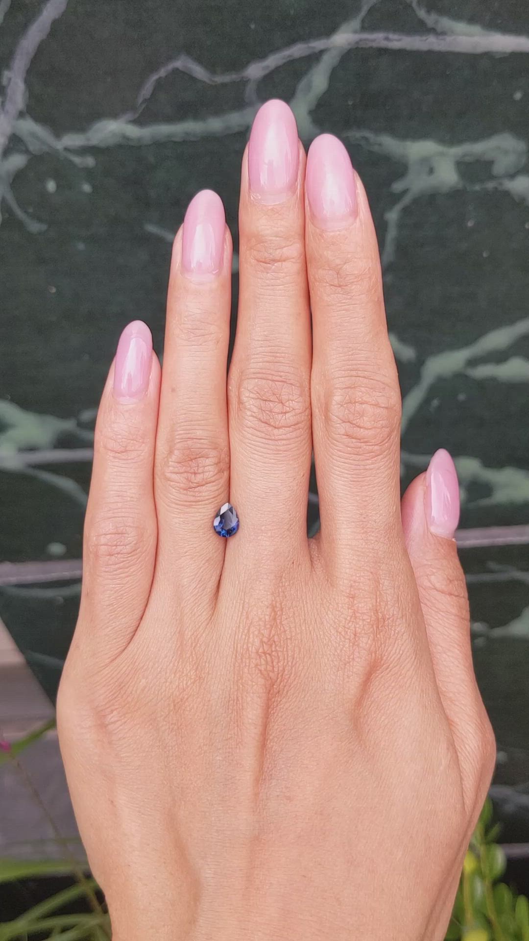 0.99 Ct. Blue Sapphire from Thailand Size Video