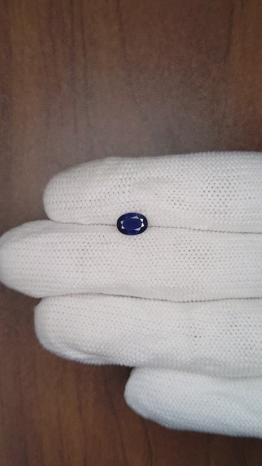 0.83 Ct. Blue Sapphire from Thailand Size Video