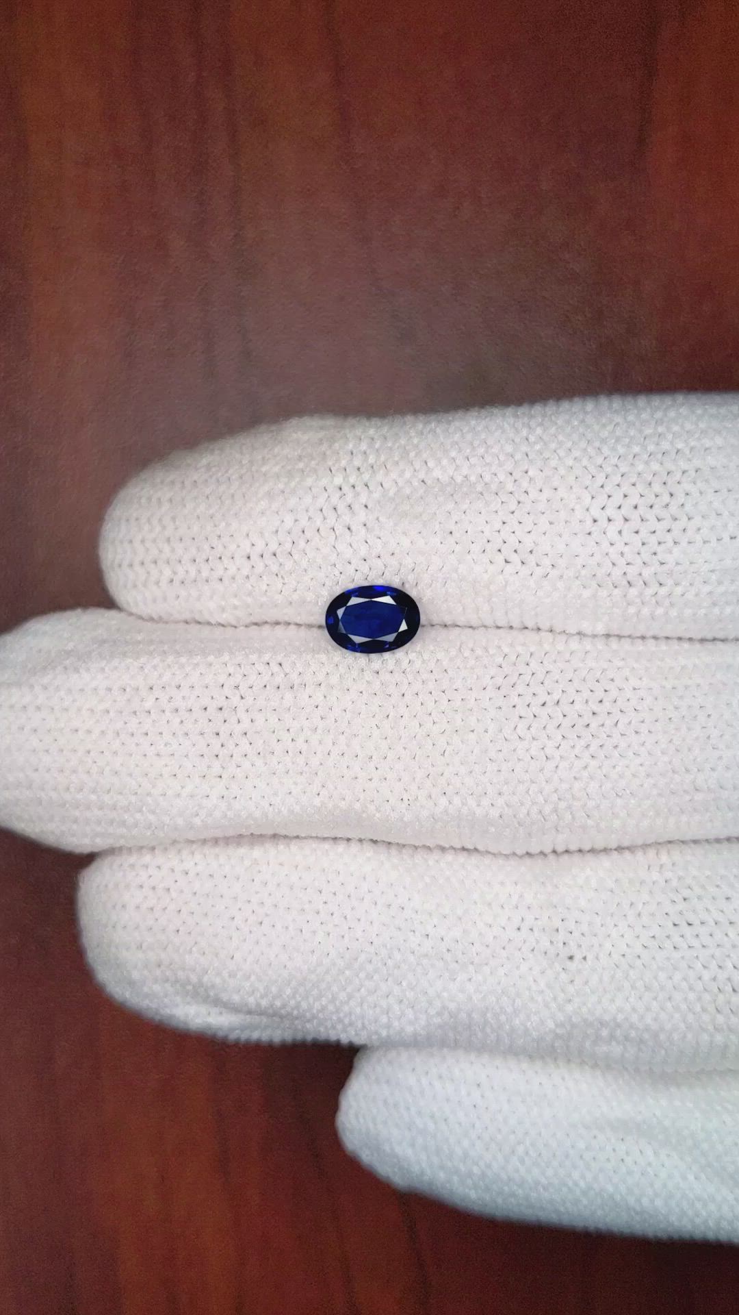 0.88 Ct. Blue Sapphire from Thailand Size Video