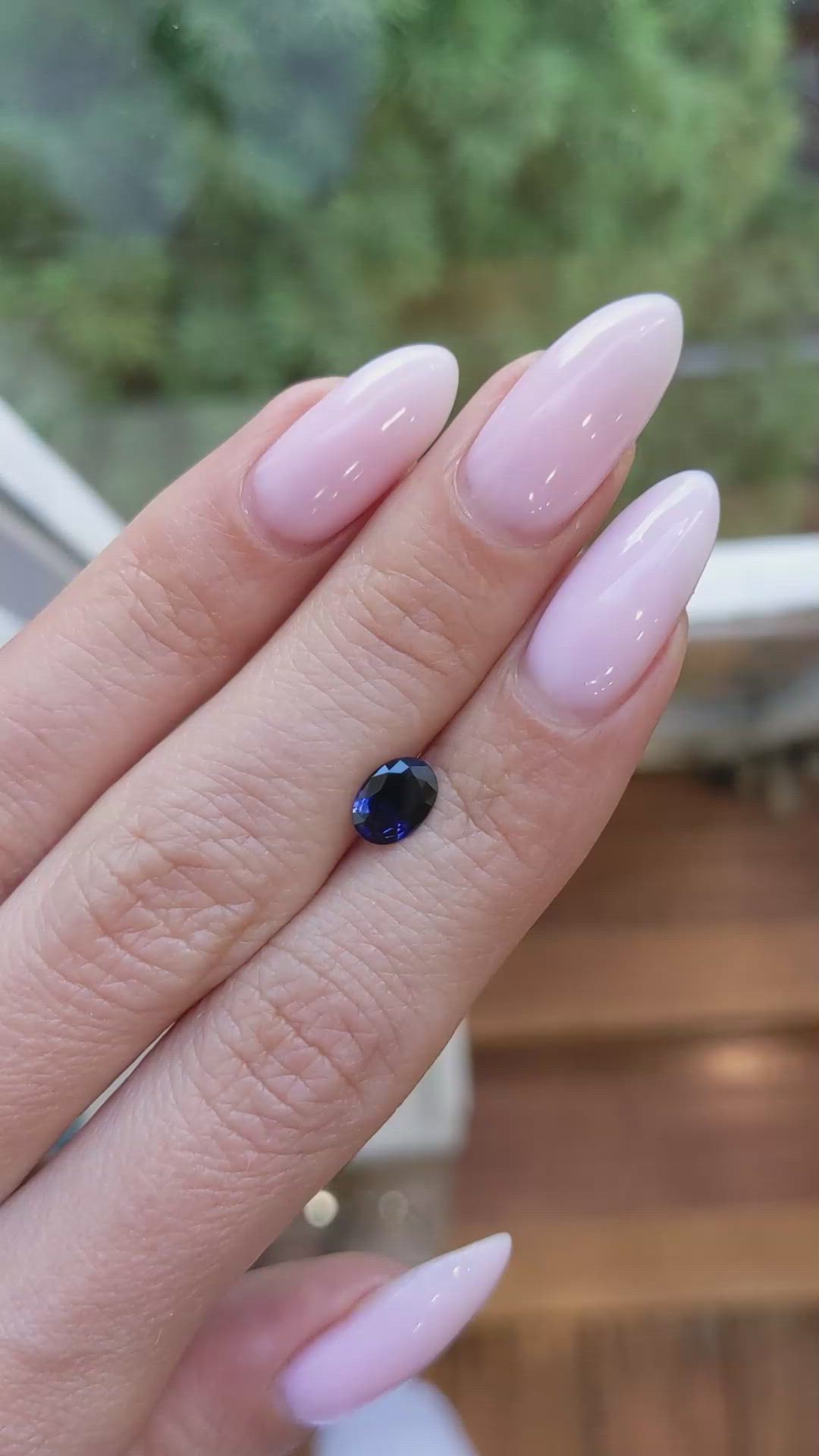 0.80 Ct. Blue Sapphire from Thailand Size Video