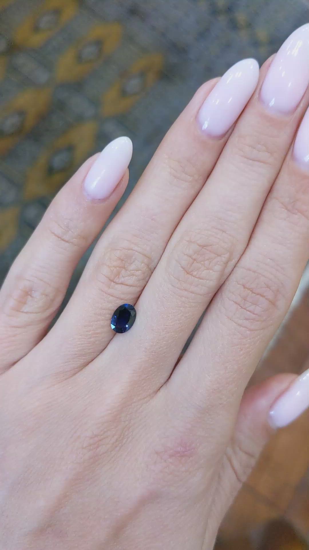 0.80 Ct. Blue Sapphire from Thailand Size Video