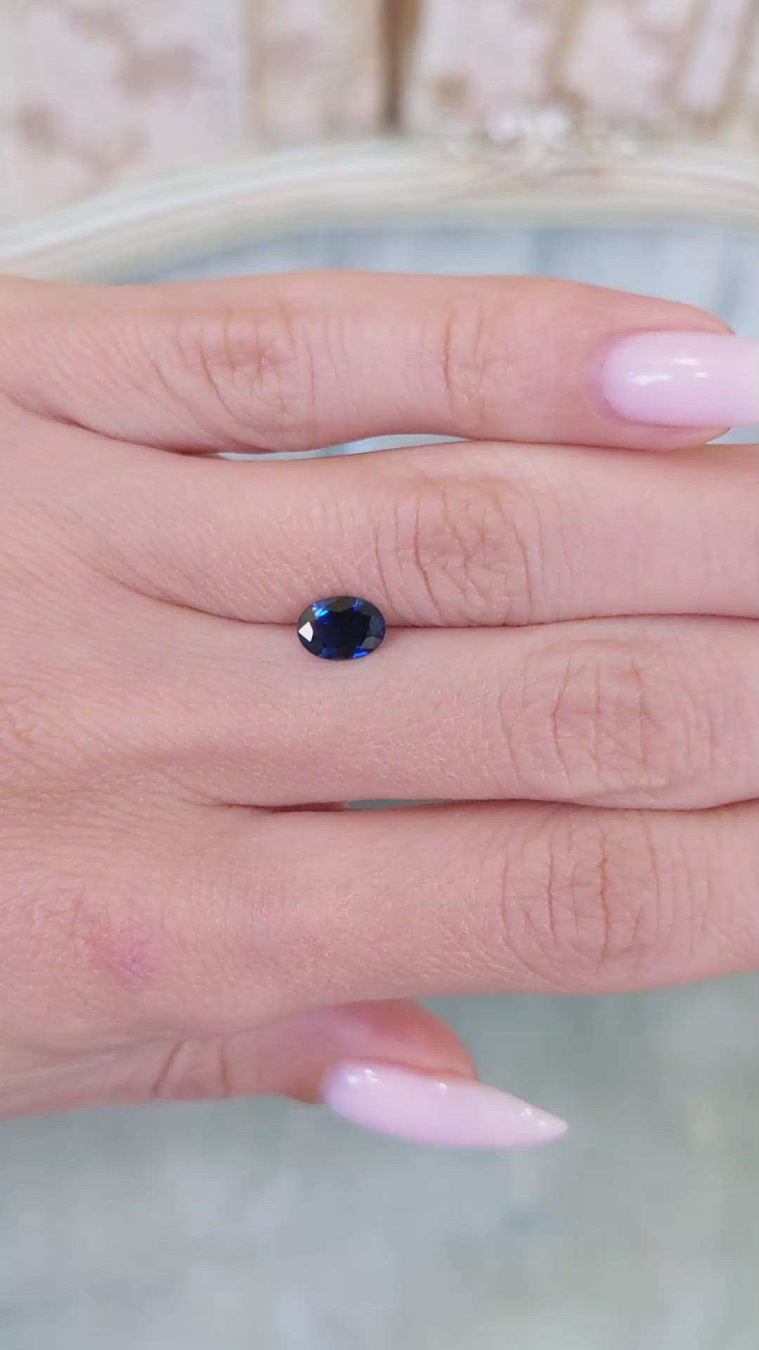 0.80 Ct. Blue Sapphire from Thailand Size Video