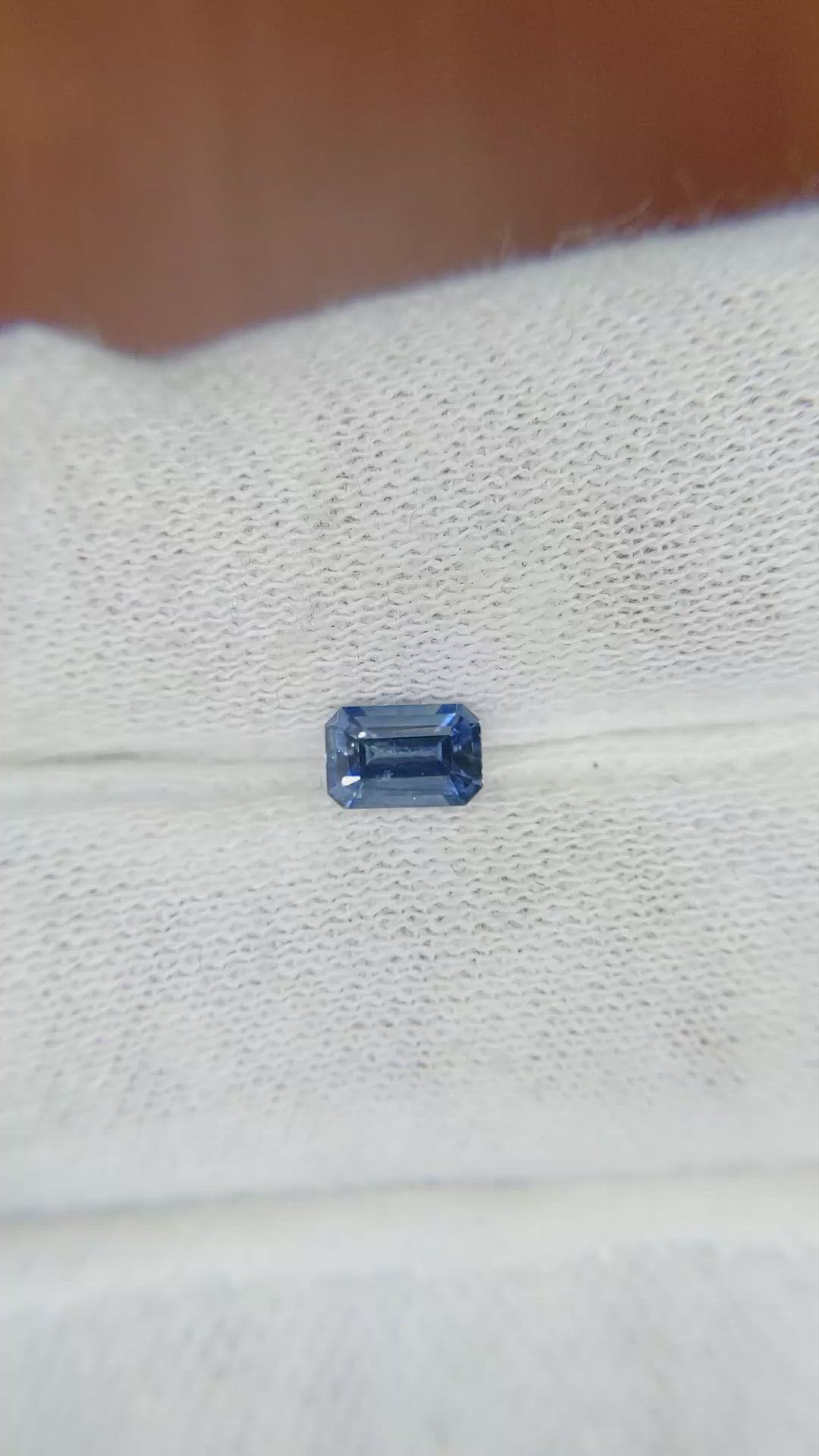 0.63 Ct. Blue Sapphire from Ceylon (Sri Lanka) Size Video