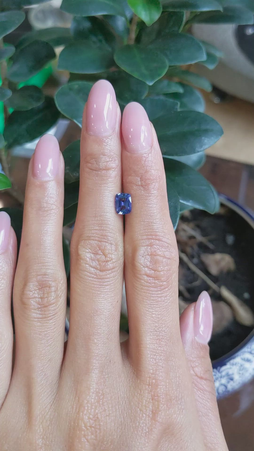 1.04 Ct. Blue Sapphire from Ceylon (Sri Lanka) Size Video