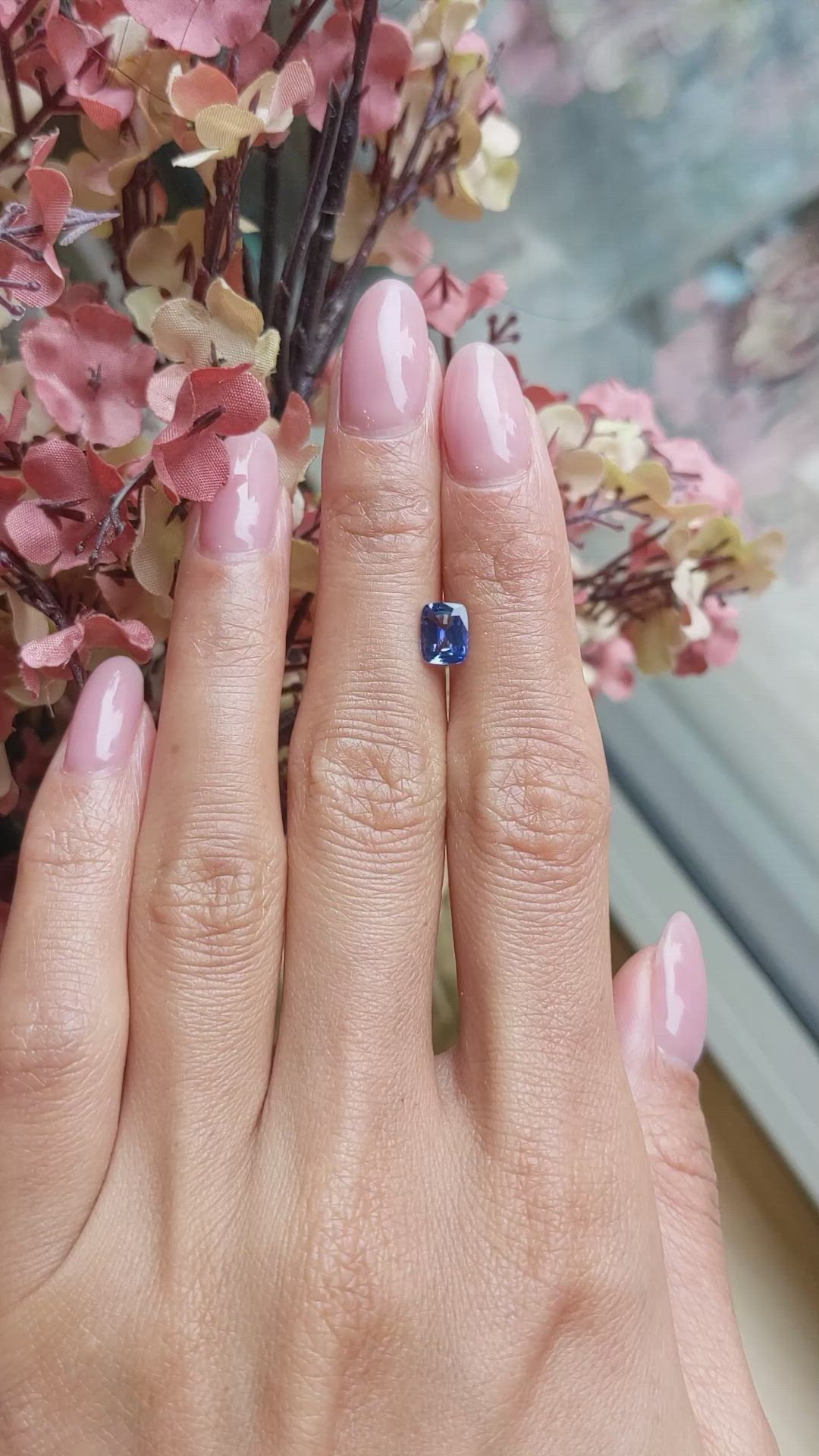 1.04 Ct. Blue Sapphire from Ceylon (Sri Lanka) Size Video
