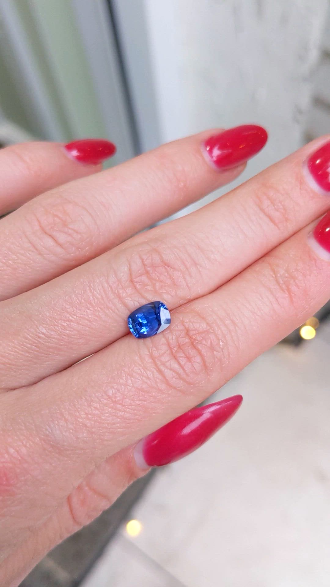 1.33 Ct. Blue Sapphire from Ceylon (Sri Lanka) Size Video