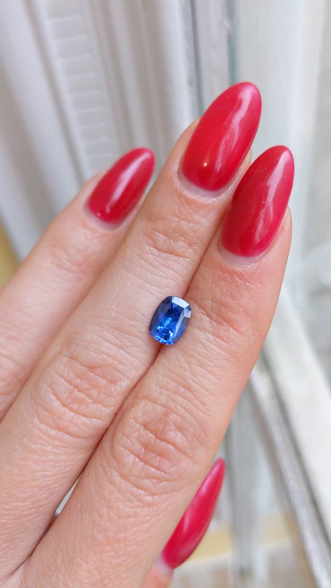 1.33 Ct. Blue Sapphire from Ceylon (Sri Lanka) Size Video