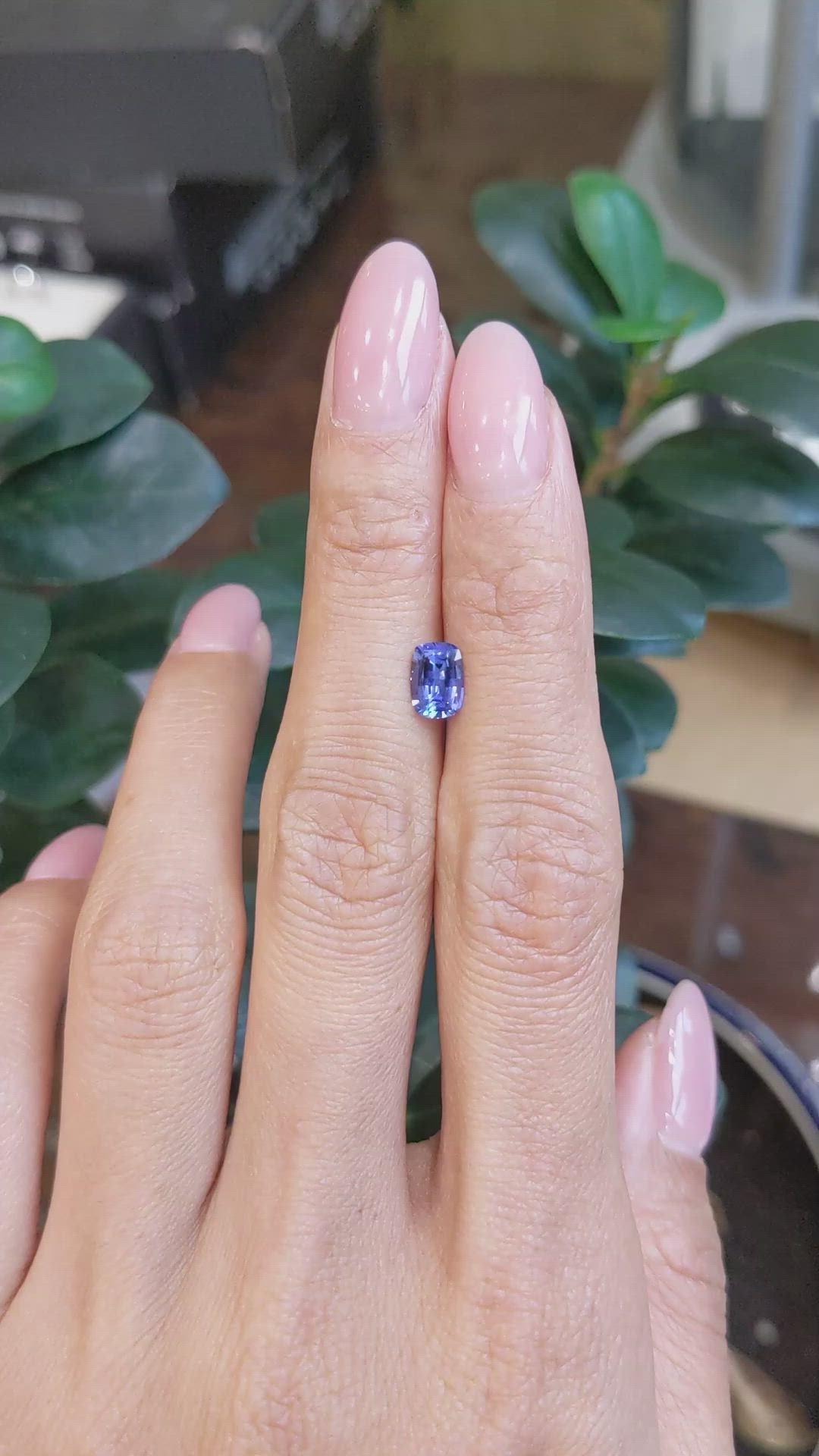 0.92 Ct. Blue Sapphire from Ceylon (Sri Lanka) Size Video