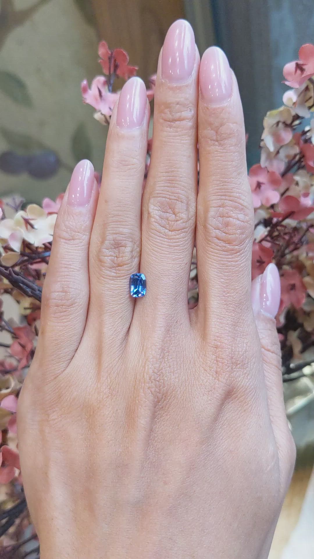 0.92 Ct. Blue Sapphire from Ceylon (Sri Lanka) Size Video