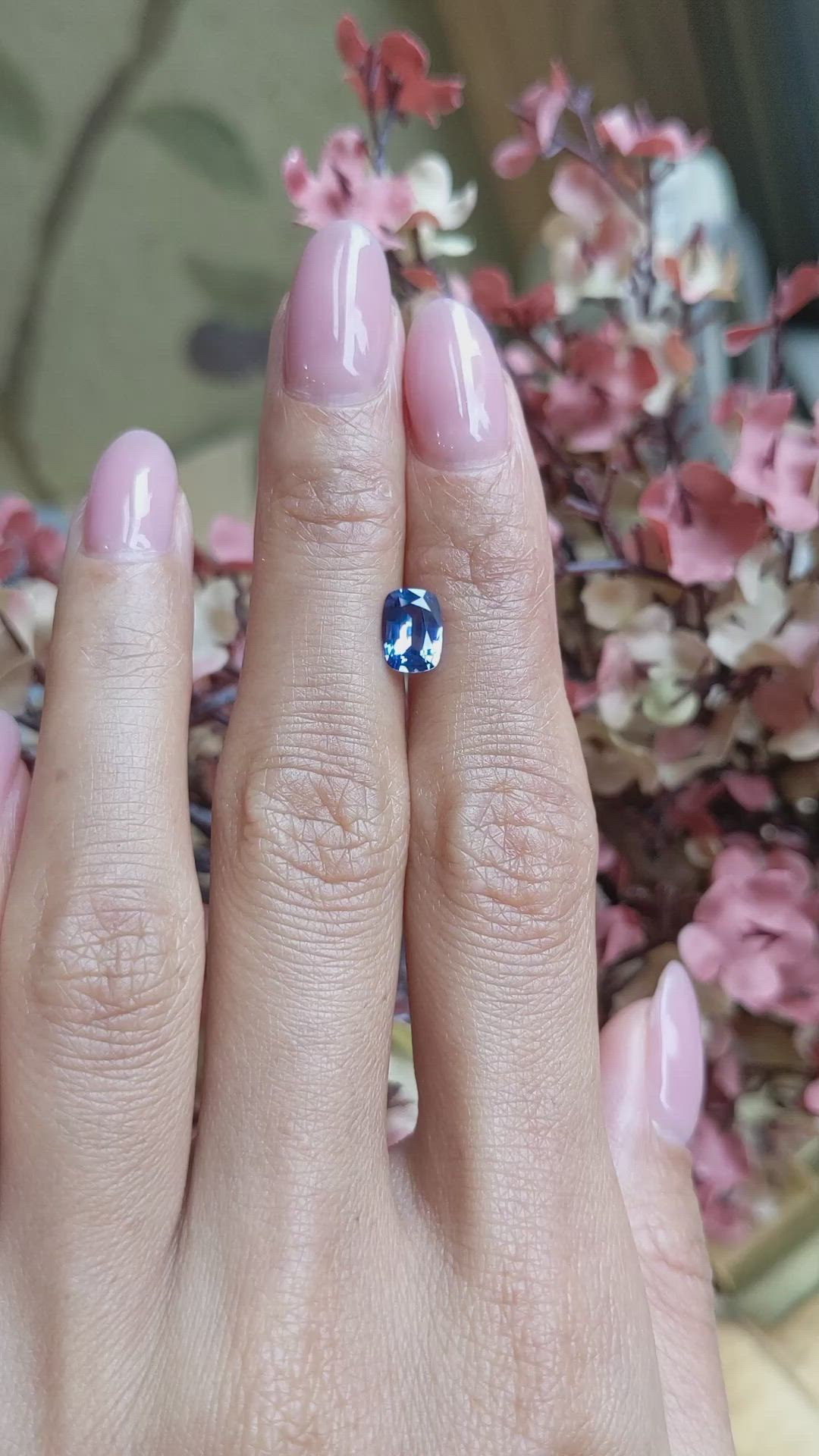 1.17 Ct. Blue Sapphire from Ceylon (Sri Lanka) Size Video