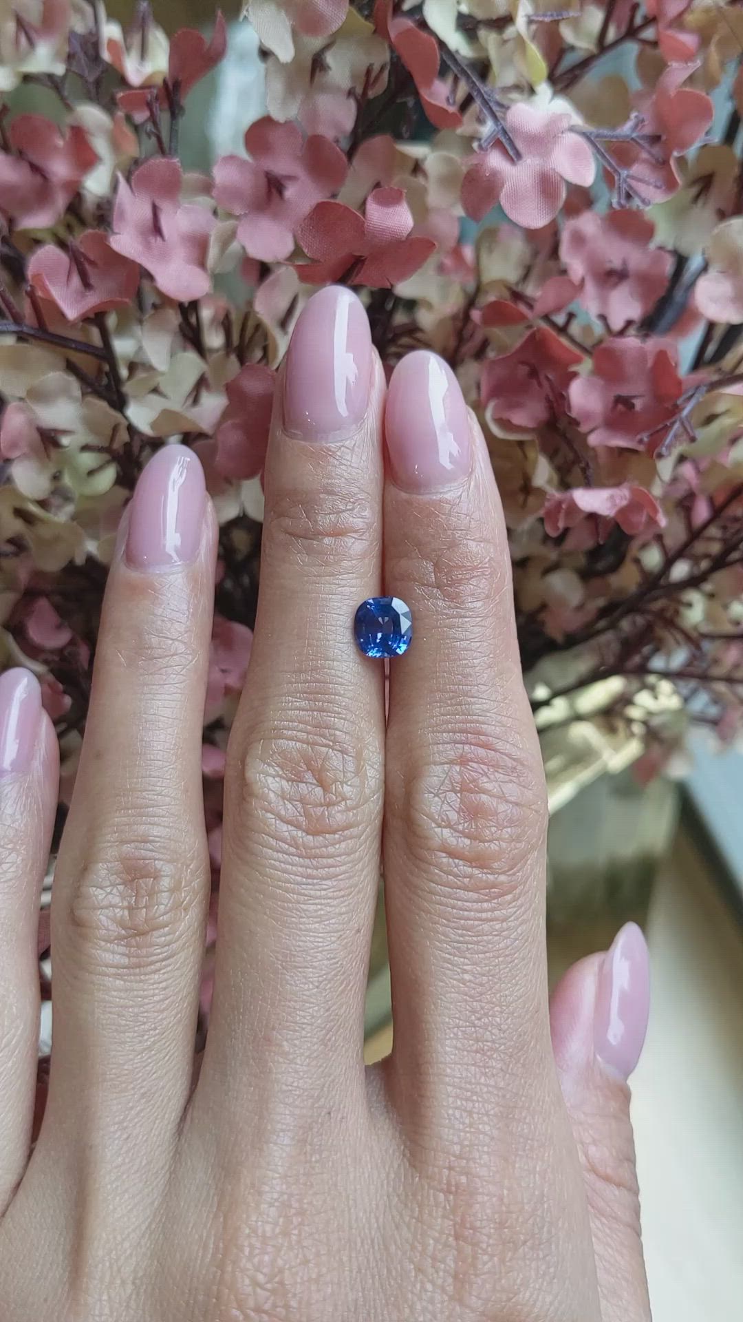 1.58 Ct. Blue Sapphire from Ceylon (Sri Lanka) Size Video