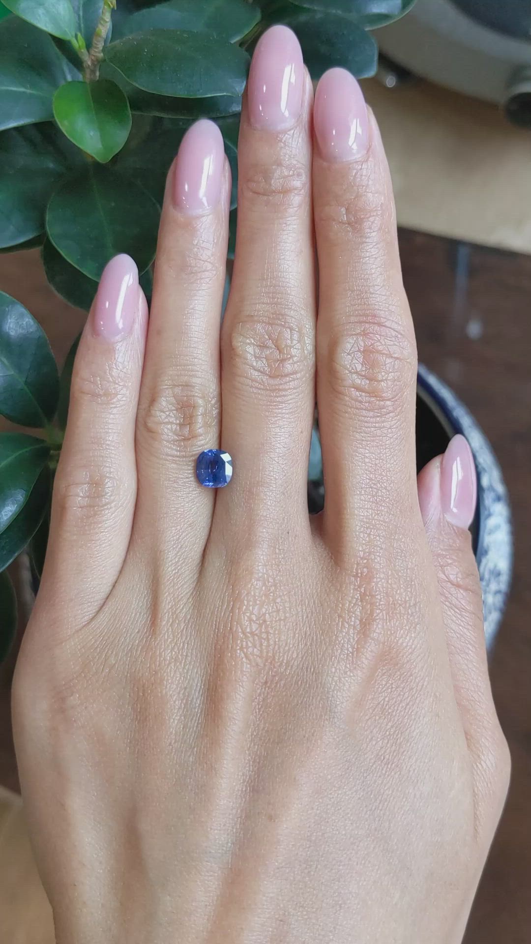 1.58 Ct. Blue Sapphire from Ceylon (Sri Lanka) Size Video