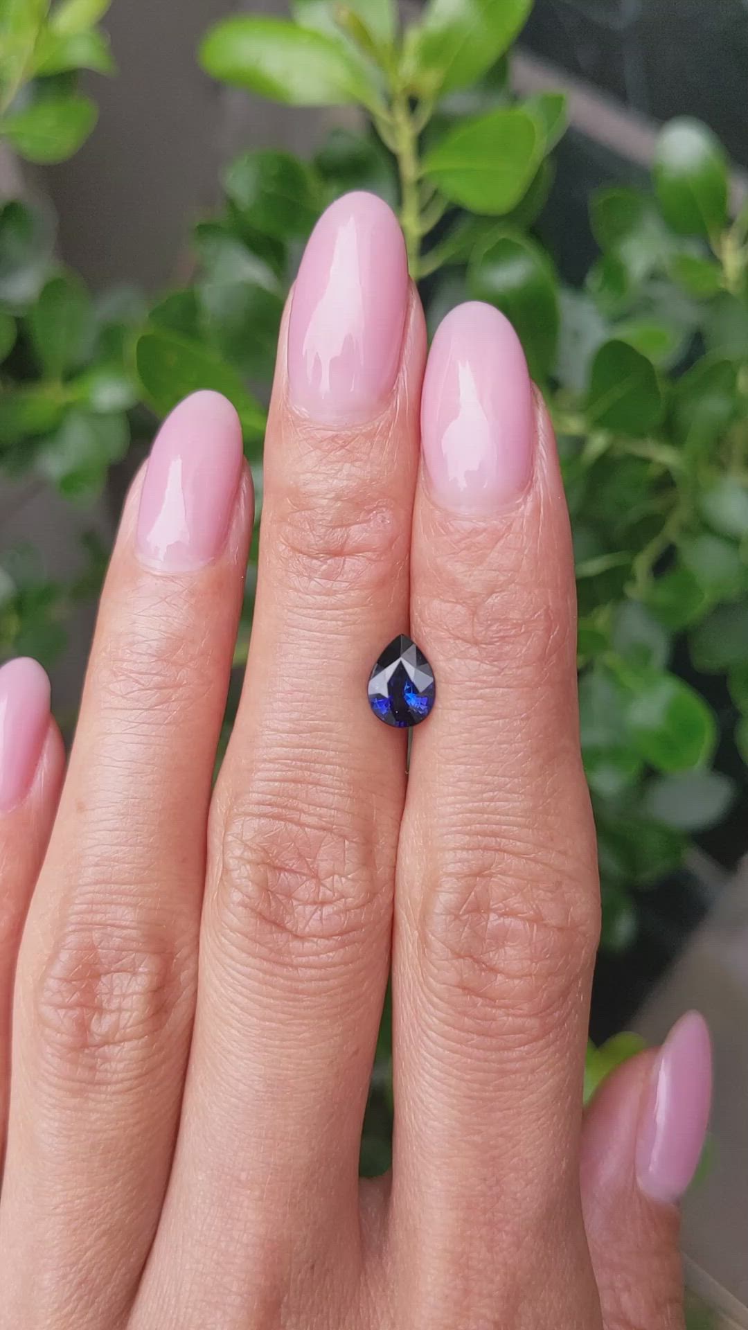 1.22 Ct. Blue Sapphire from Ceylon (Sri Lanka) Size Video