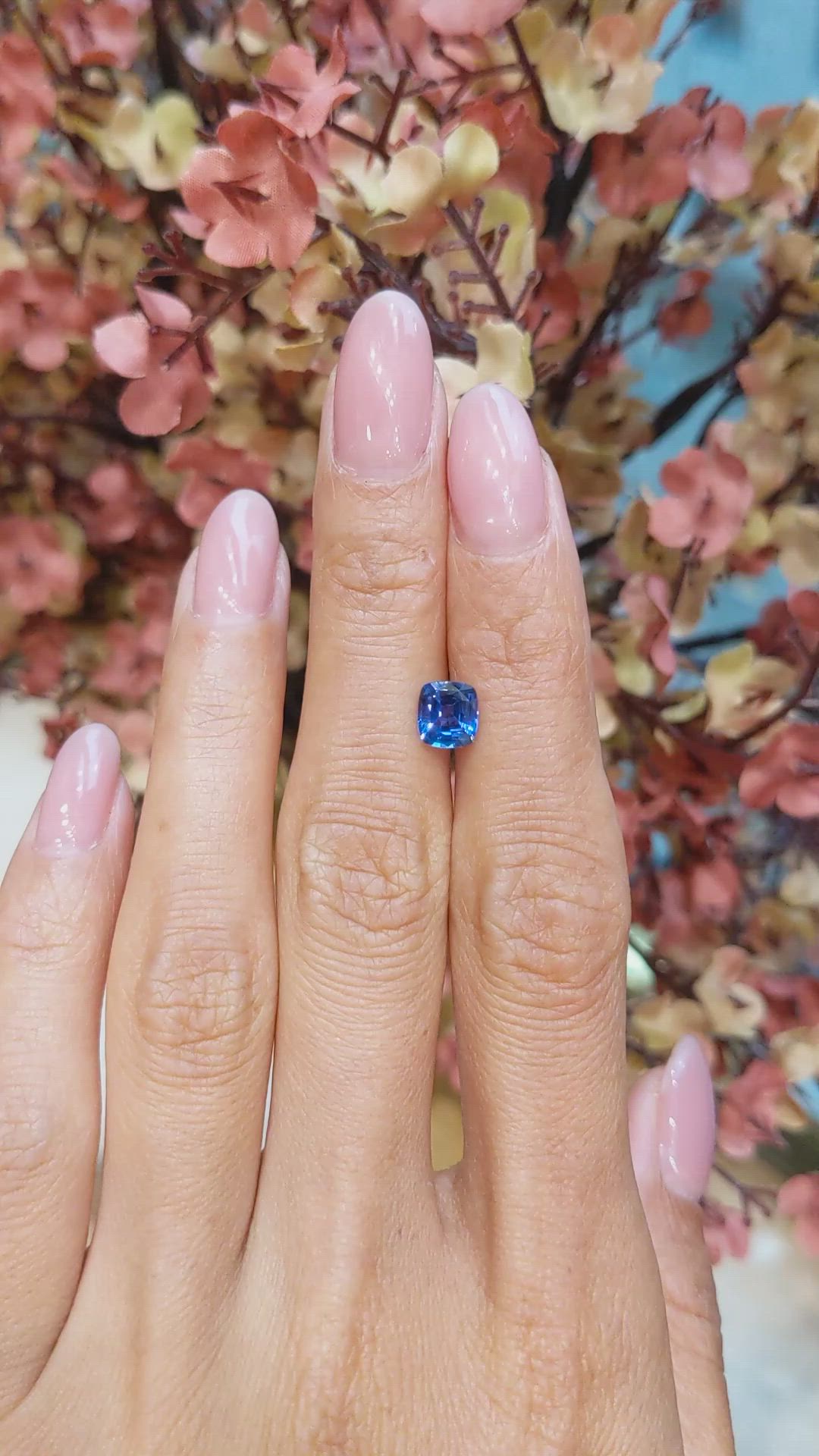 1.16 Ct. Blue Sapphire from Ceylon (Sri Lanka) Size Video