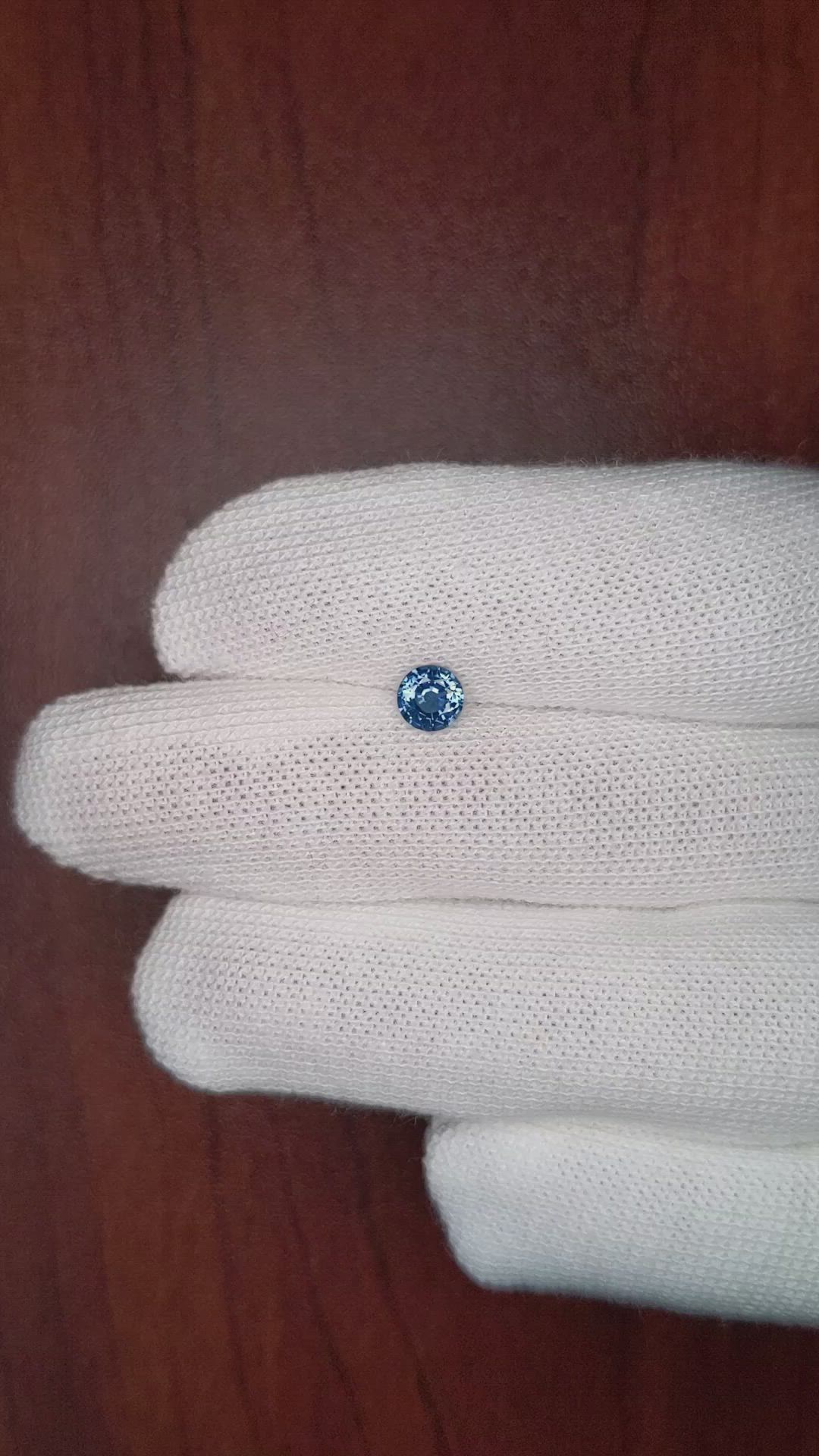 0.63 Ct. Blue Sapphire from Thailand Size Video