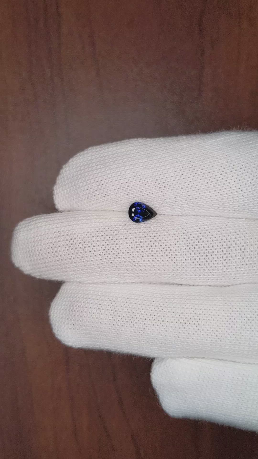 0.68 Ct. Blue Sapphire from Ceylon (Sri Lanka) Size Video