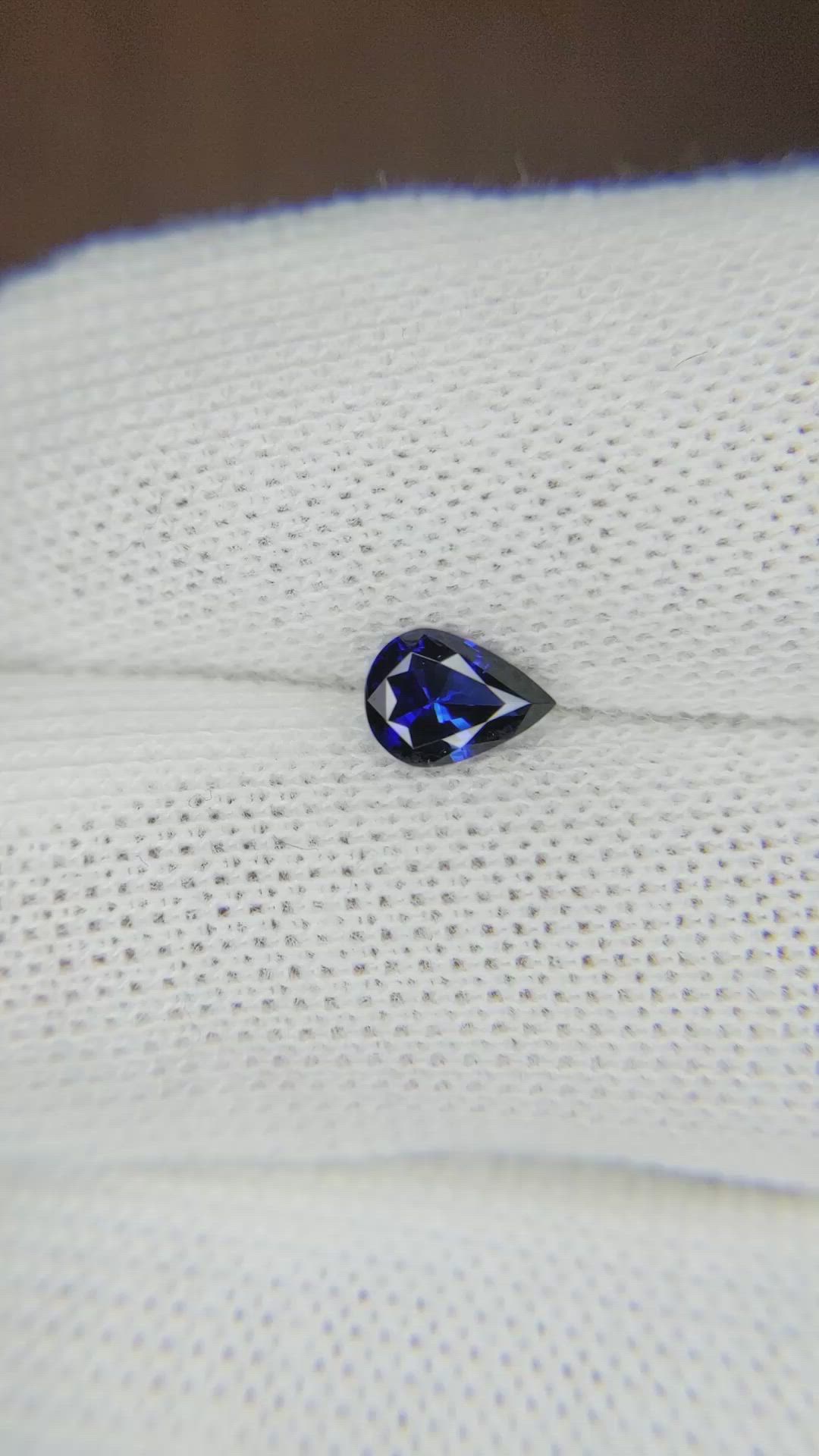 0.68 Ct. Blue Sapphire from Ceylon (Sri Lanka) Size Video