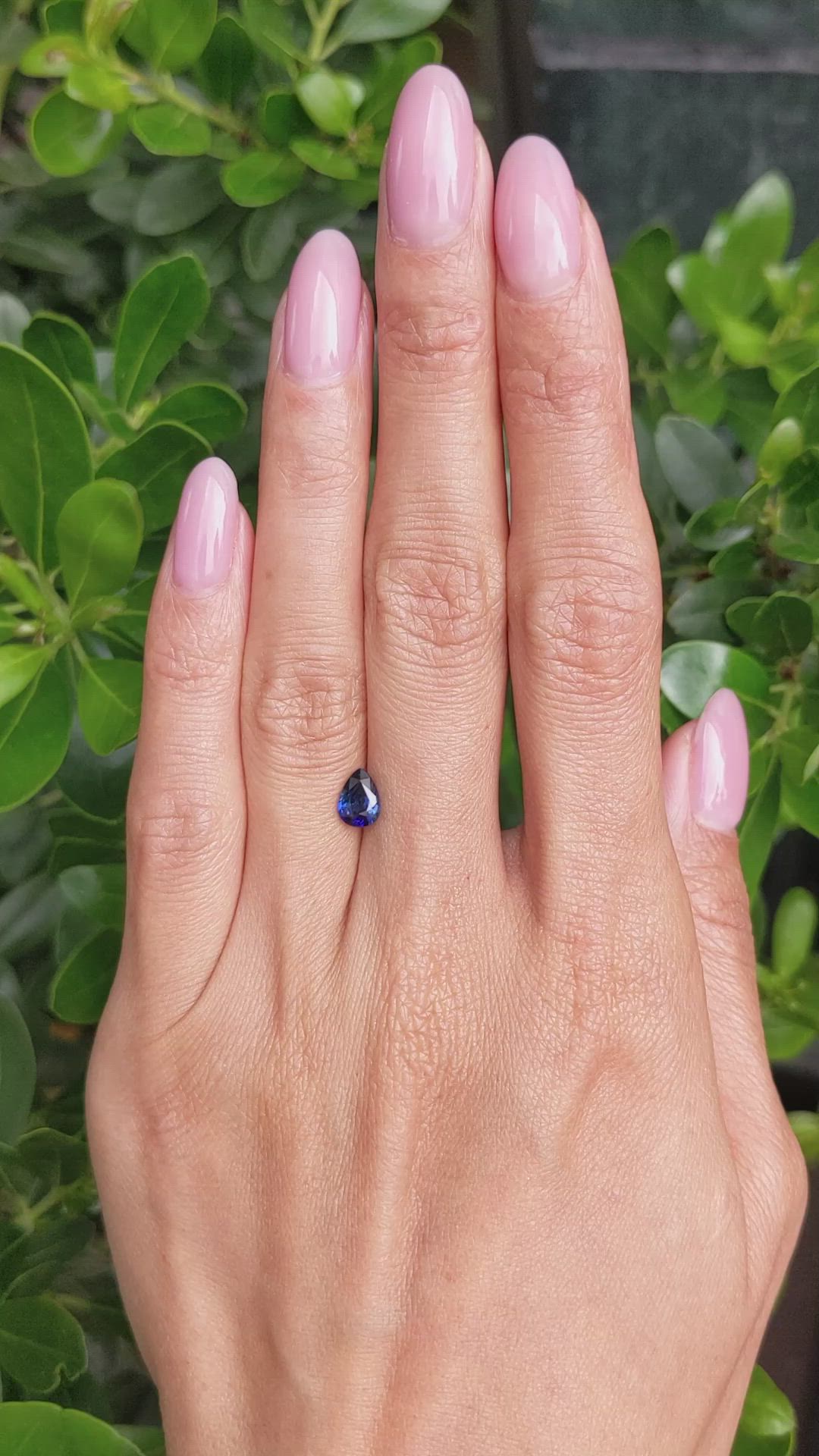 0.87 Ct. Blue Sapphire from Ceylon (Sri Lanka) Size Video