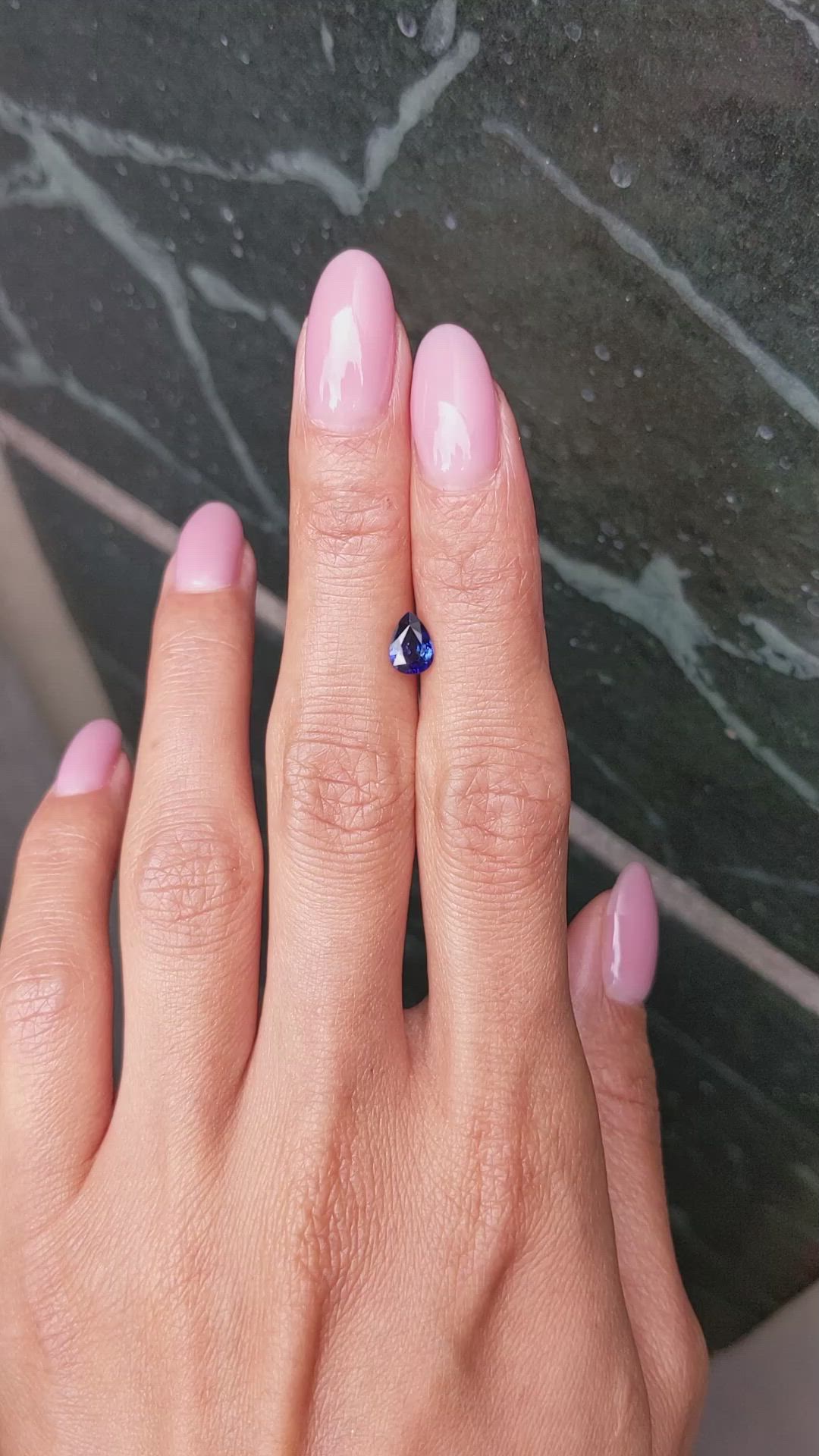 0.87 Ct. Blue Sapphire from Ceylon (Sri Lanka) Size Video