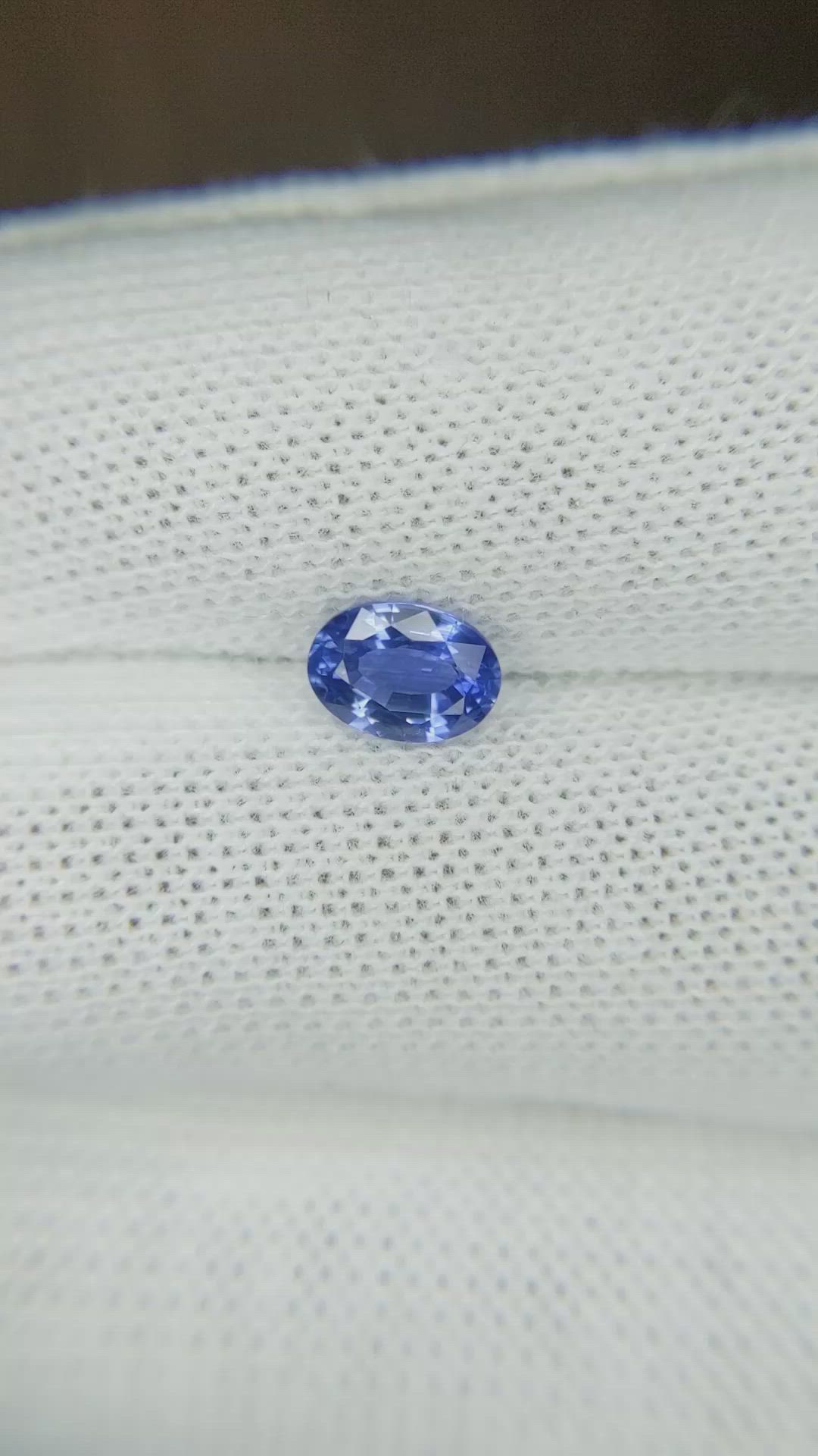 0.97 Ct. Blue Sapphire from Ceylon (Sri Lanka) Size Video