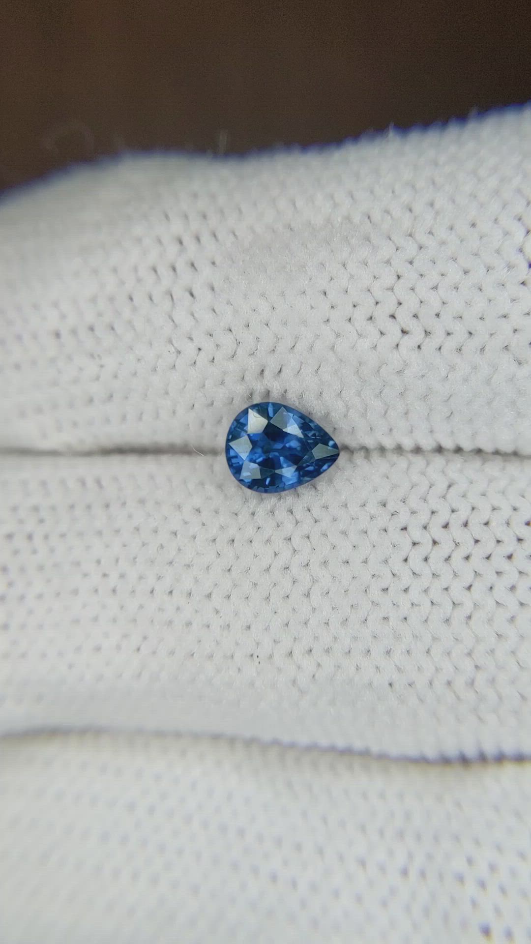 0.85 Ct. Blue Sapphire from Thailand Size Video