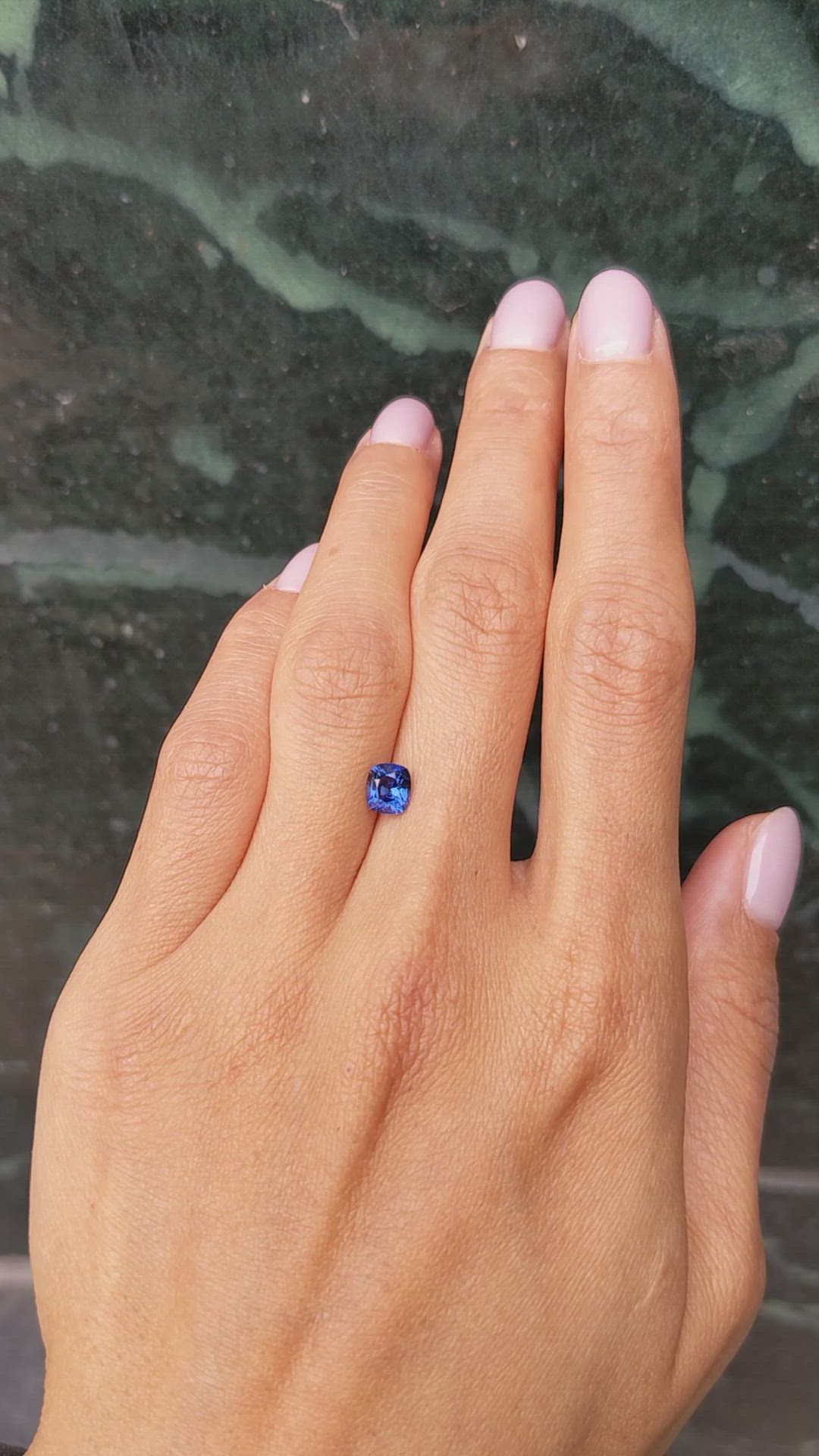 1.02 Ct. Blue Sapphire from Ceylon (Sri Lanka) Size Video