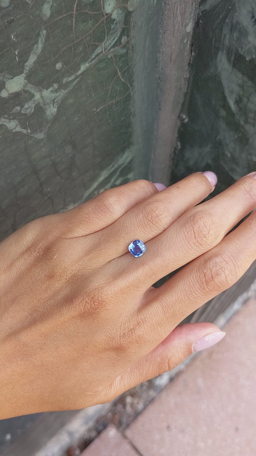 1.28 Ct. Blue Sapphire from Ceylon (Sri Lanka) Size Video