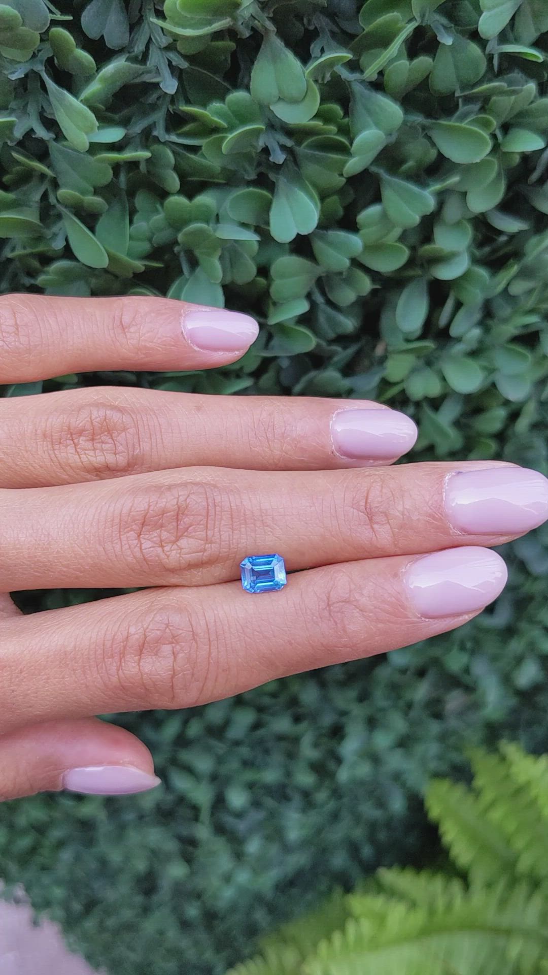 1.24 Ct. Blue Sapphire from Ceylon (Sri Lanka) Size Video