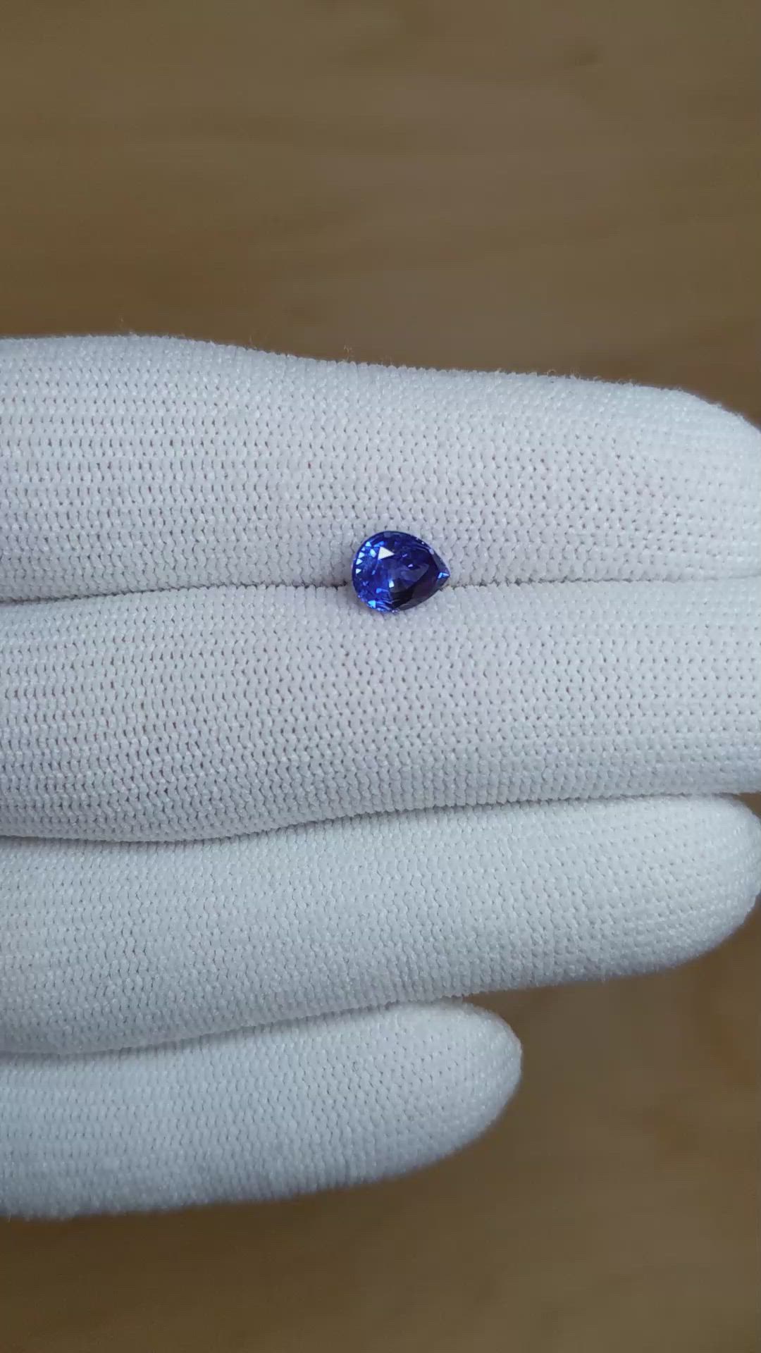 1.08 Ct. Blue Sapphire from Ceylon (Sri Lanka) Size Video