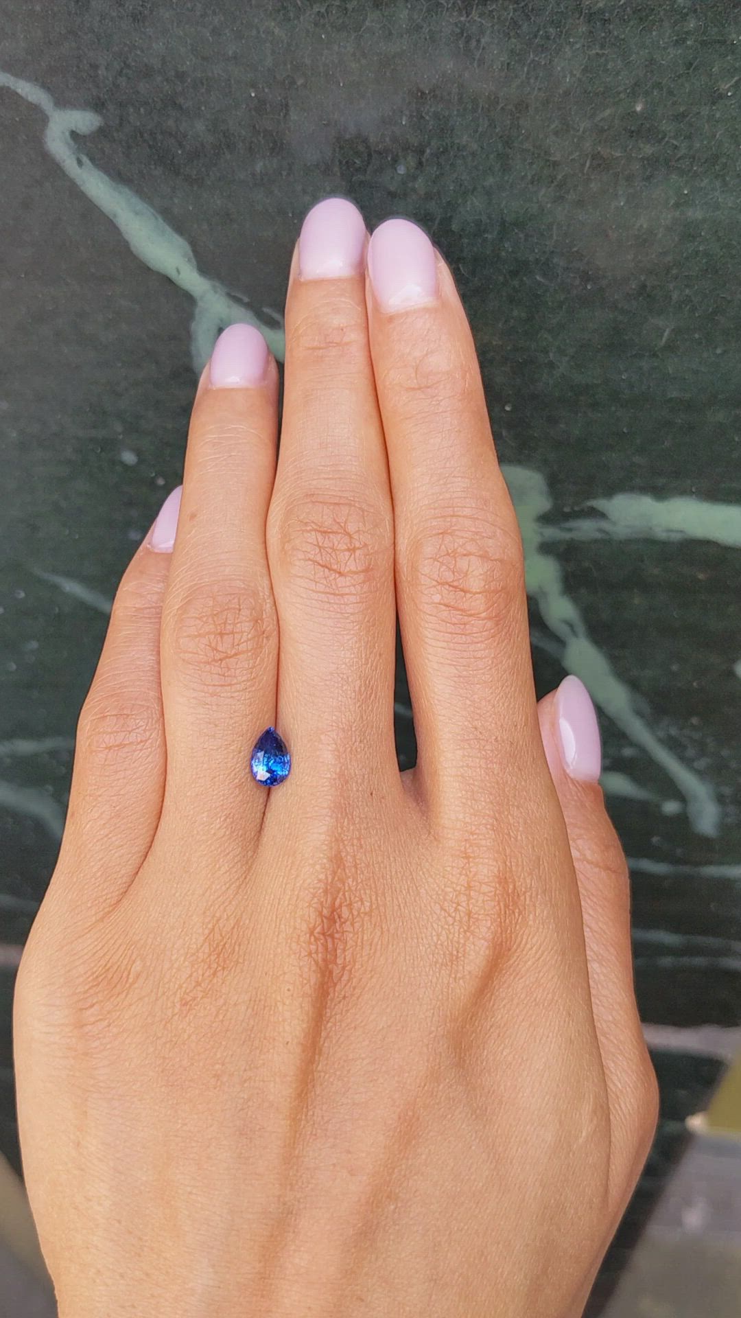 1.19 Ct. Blue Sapphire from Ceylon (Sri Lanka) Size Video