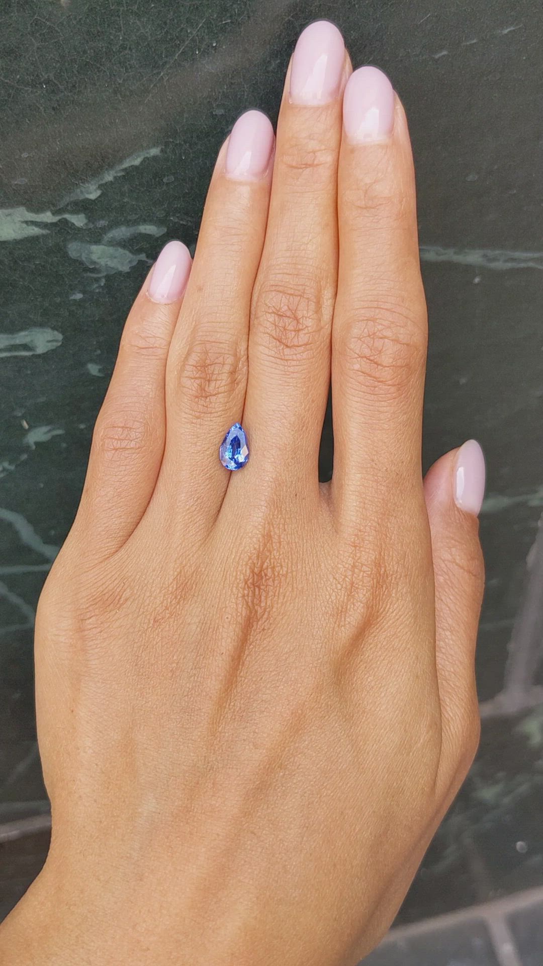 1.66 Ct. Blue Sapphire from Ceylon (Sri Lanka) Size Video